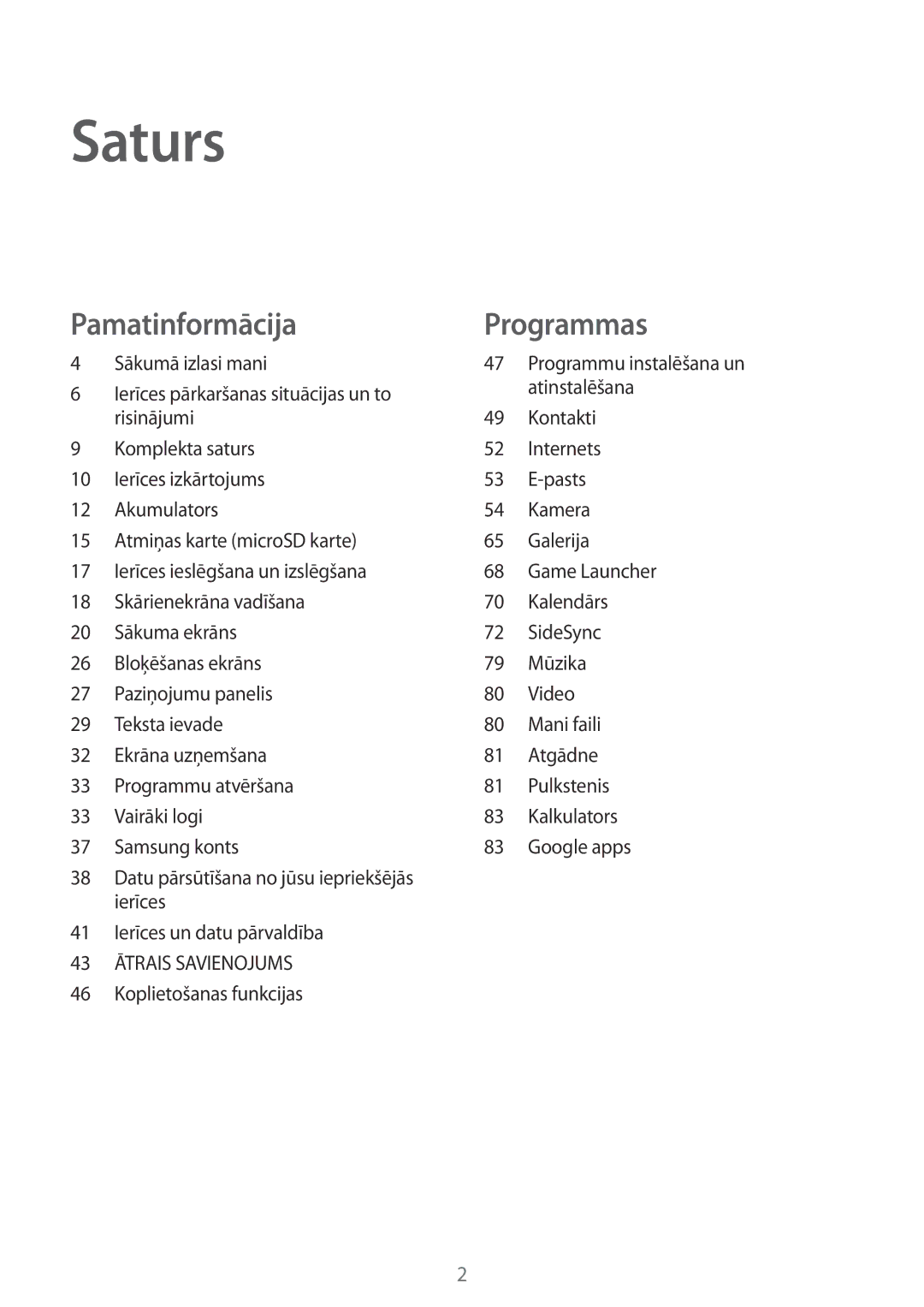 Samsung SM-T810NZDESEB, SM-T810NZKESEB, SM-T810NZWESEB manual Sākumā izlasi mani, Atinstalēšana, Koplietošanas funkcijas 