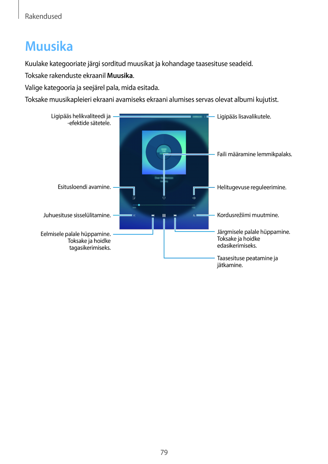 Samsung SM-T810NZWESEB, SM-T810NZKESEB, SM-T810NZDESEB manual Muusika 