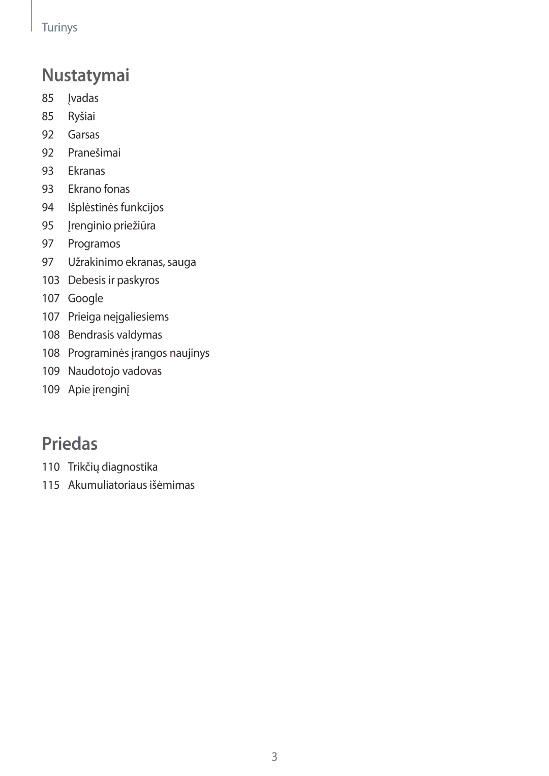 Samsung SM-T810NZKESEB, SM-T810NZWESEB, SM-T810NZDESEB manual Priedas 