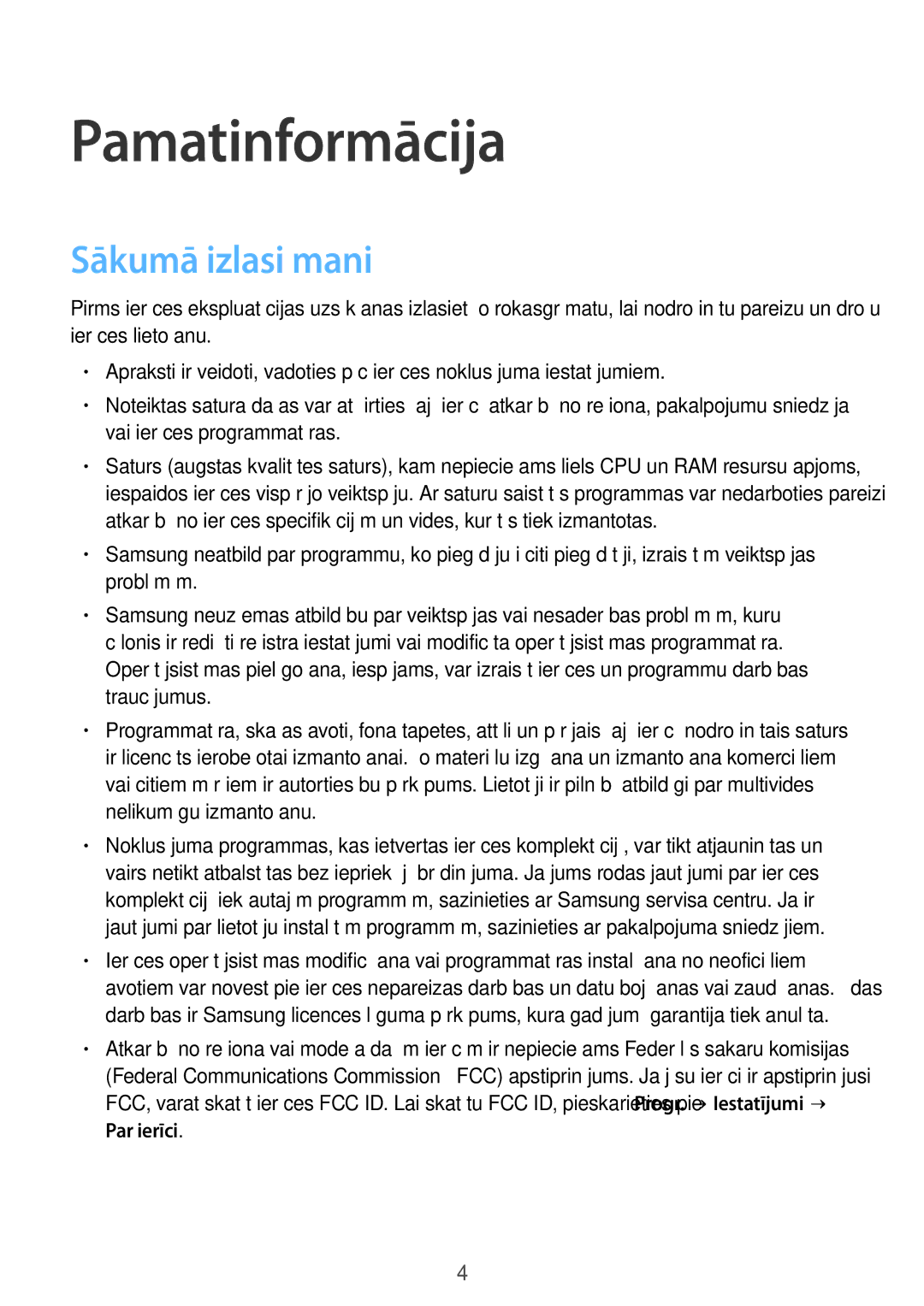 Samsung SM-T810NZWESEB, SM-T810NZKESEB, SM-T810NZDESEB manual Pamatinformācija, Sākumā izlasi mani 