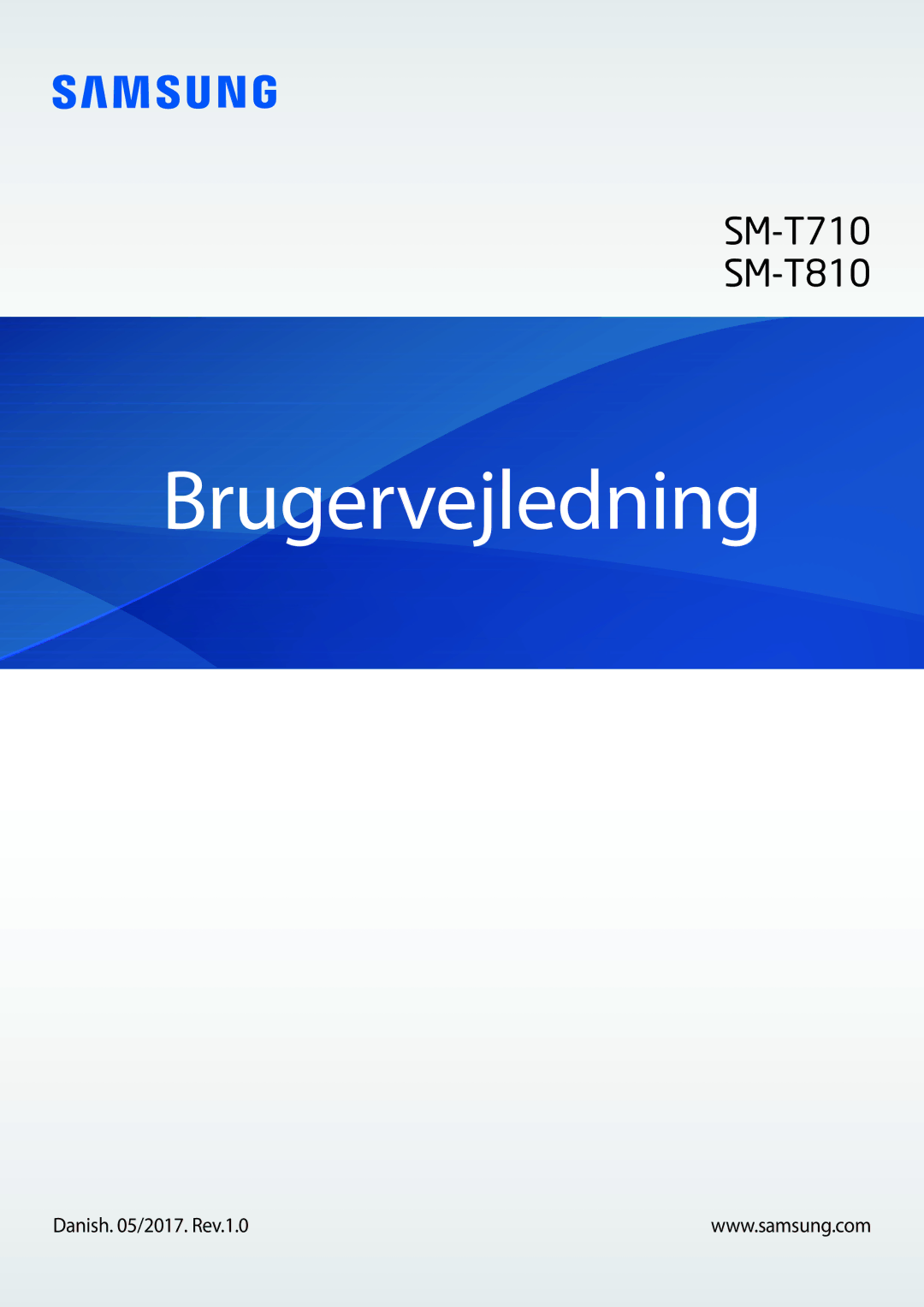 Samsung SM-T710NZWENEE, SM-T810NZWENEE manual Brugervejledning, Danish /2017. Rev.1.0 