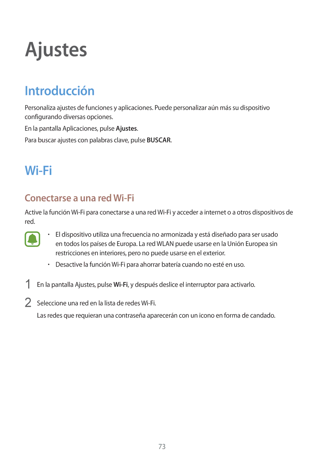 Samsung SM-T810NZKEPHE, SM-T810NZWEPHE manual Introducción, Conectarse a una red Wi-Fi 