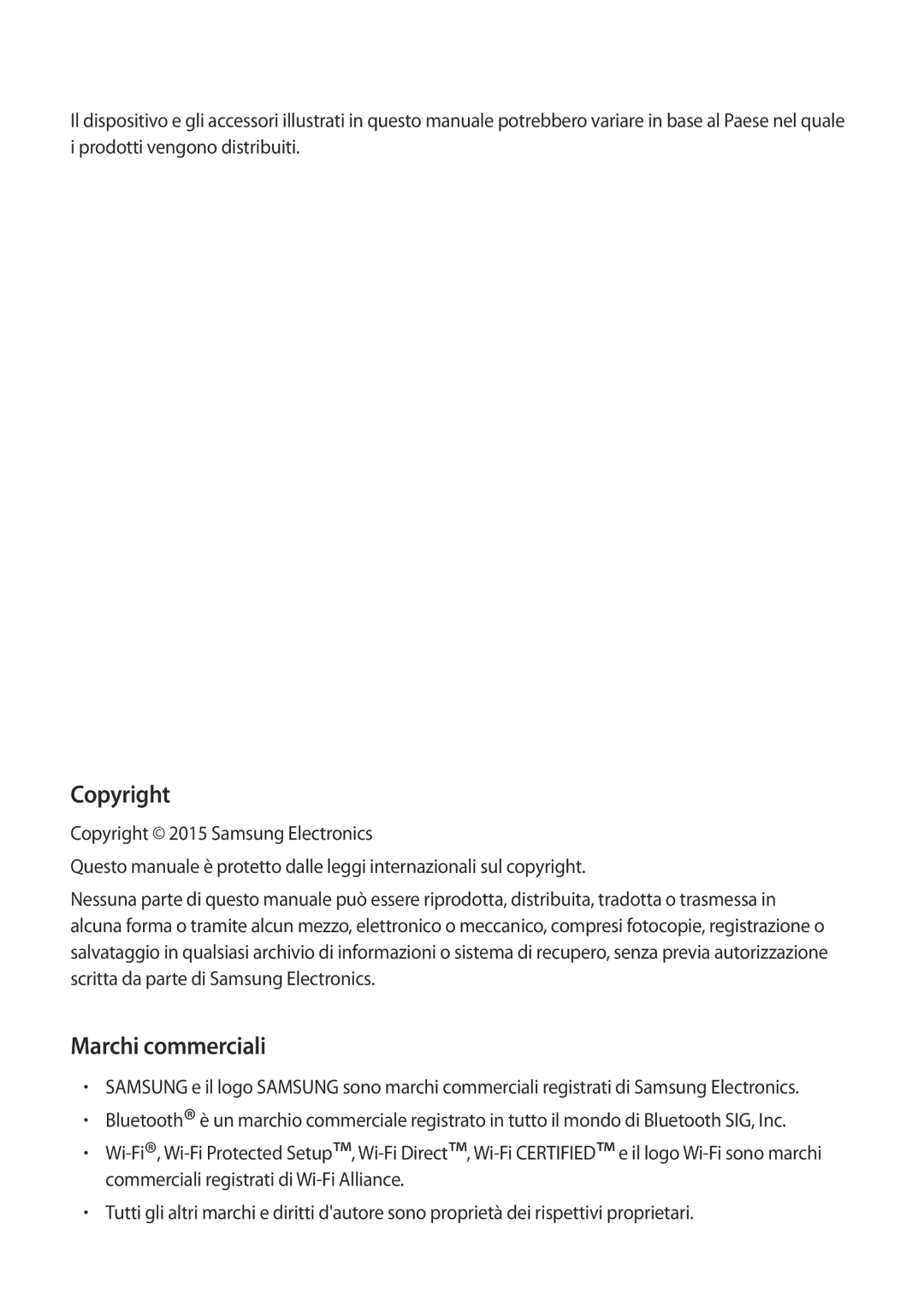 Samsung SM-T810NZKEPHN, SM-T810NZWEPHN, SM-T810NZDETUR, SM-T810NZDEPHN, SM-T810NZDEITV manual Copyright, Marchi commerciali 