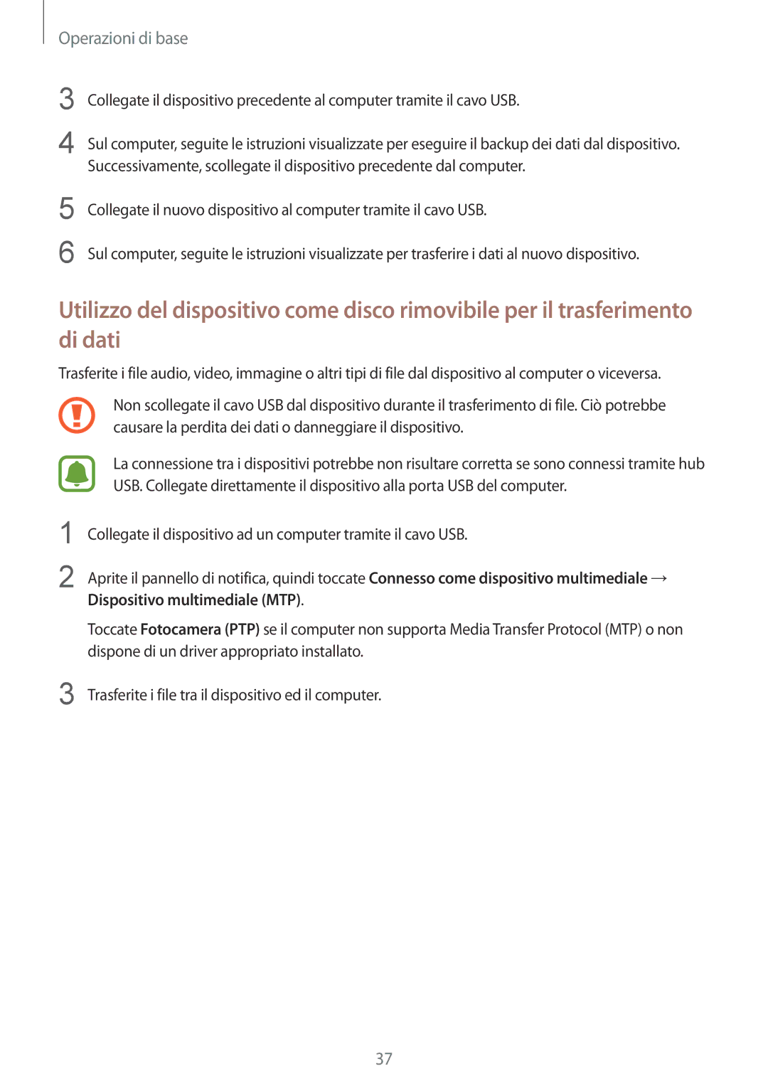 Samsung SM-T810NZKEAUT, SM-T810NZWEPHN, SM-T810NZKEPHN, SM-T810NZDETUR, SM-T810NZDEPHN, SM-T810NZDEITV manual Operazioni di base 