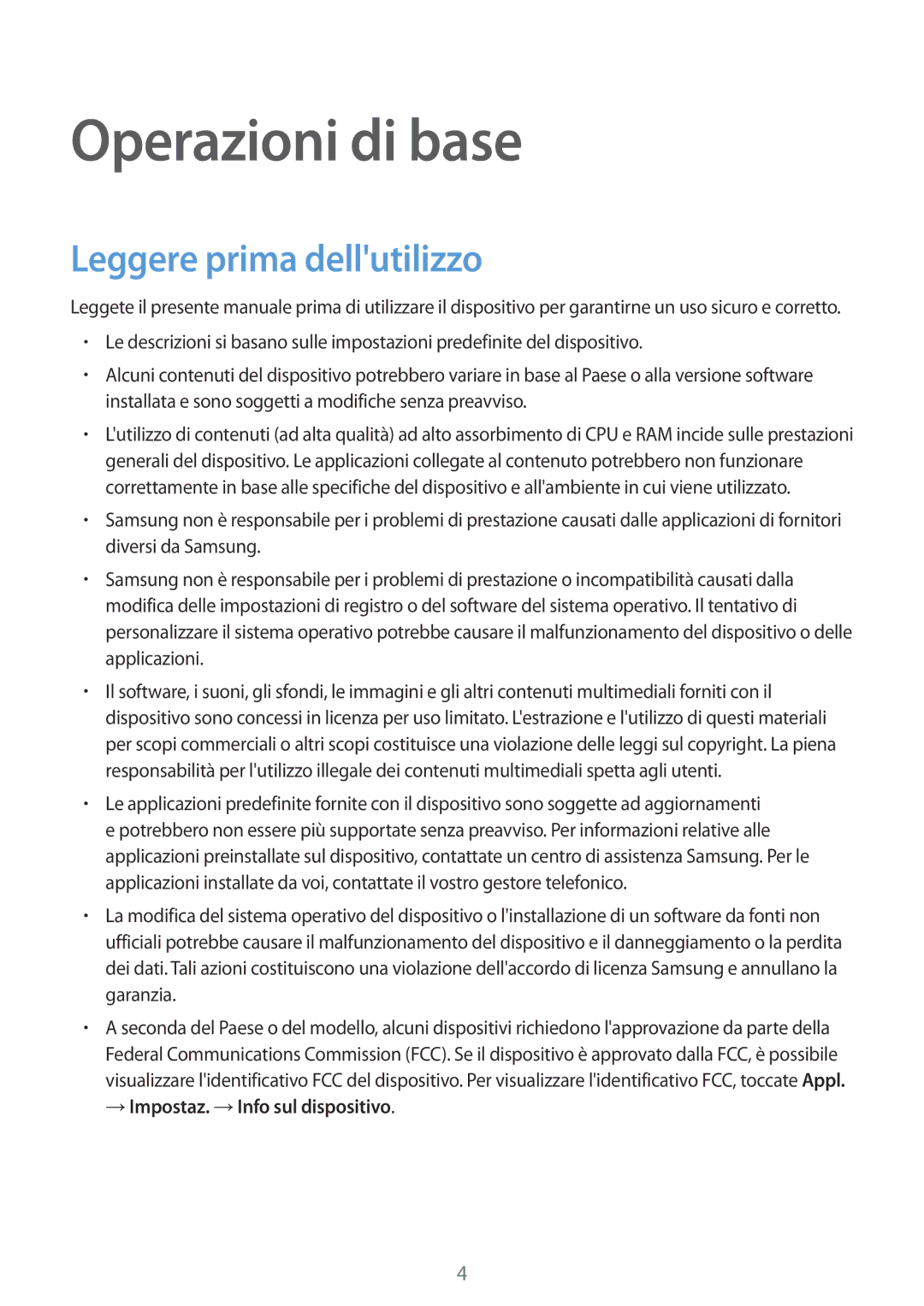 Samsung SM-T810NZDEITV, SM-T810NZWEPHN, SM-T810NZKEPHN manual Leggere prima dellutilizzo, →Impostaz. →Info sul dispositivo 