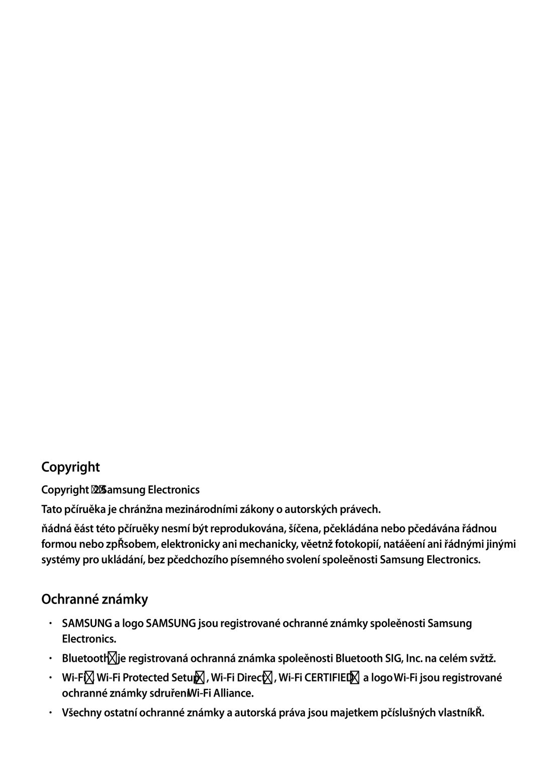 Samsung SM-T810NZWEATO, SM-T810NZWEXEO, SM-T810NZKEXEO, SM-T810NZKEAUT, SM-T810NZDEAUT manual Copyright, Ochranné známky 