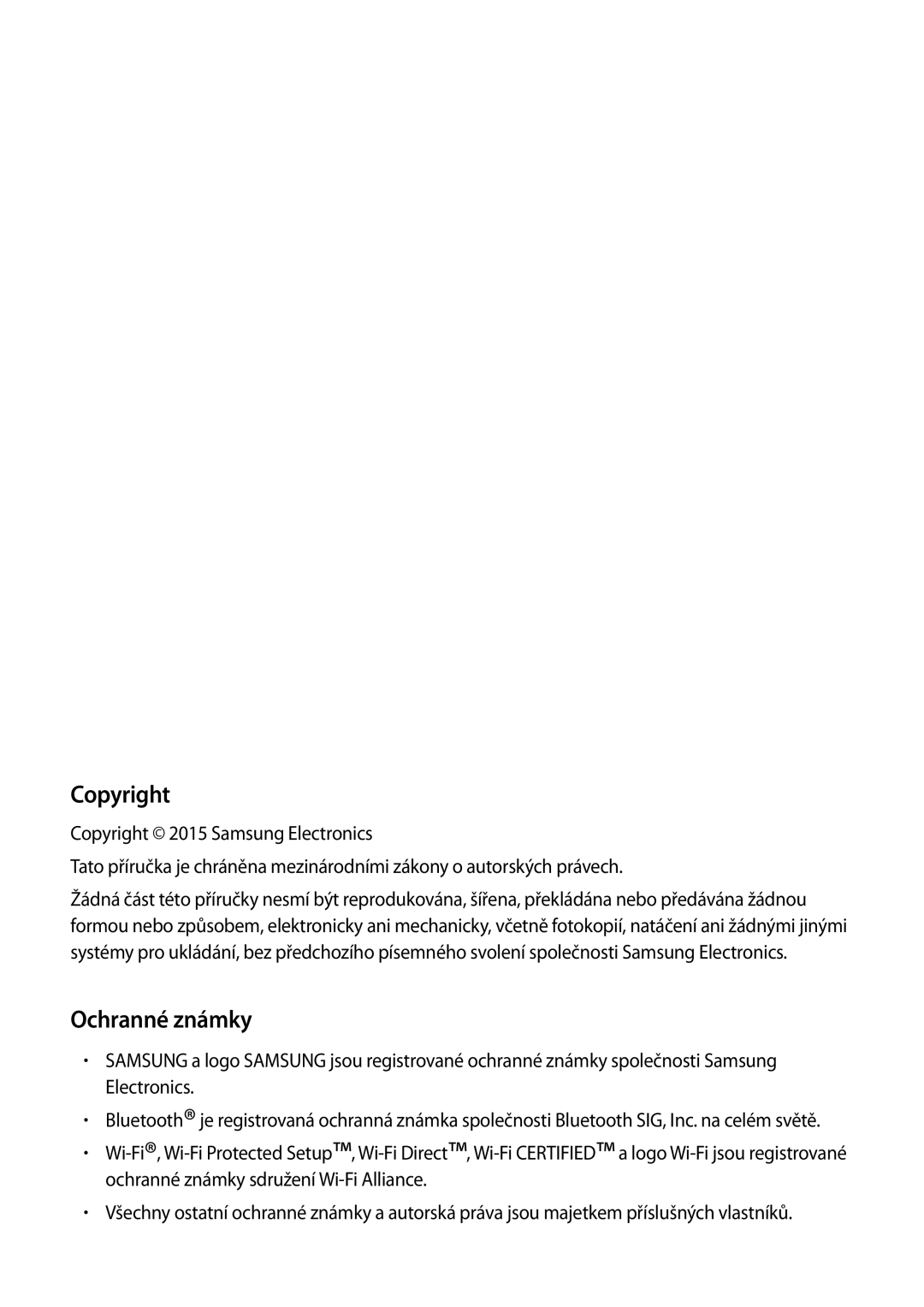 Samsung SM-T810NZKEATO, SM-T810NZWEXEO, SM-T810NZKEXEO, SM-T810NZKEAUT, SM-T810NZDEAUT manual Copyright, Ochranné známky 