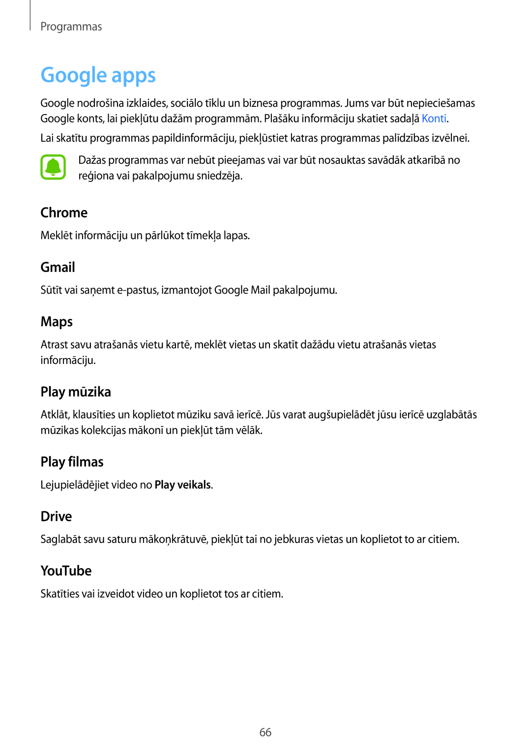 Samsung SM-T813NZKESEB, SM-T813NZWESEB manual Google apps 