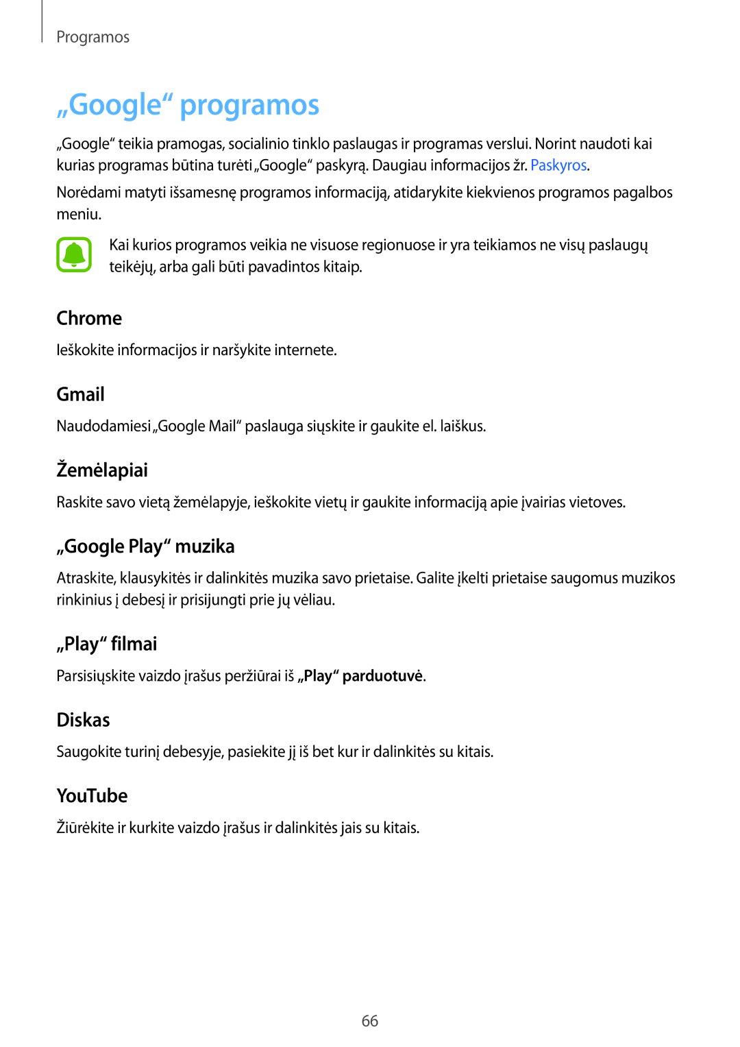 Samsung SM-T813NZKESEB, SM-T813NZWESEB manual „Google programos 