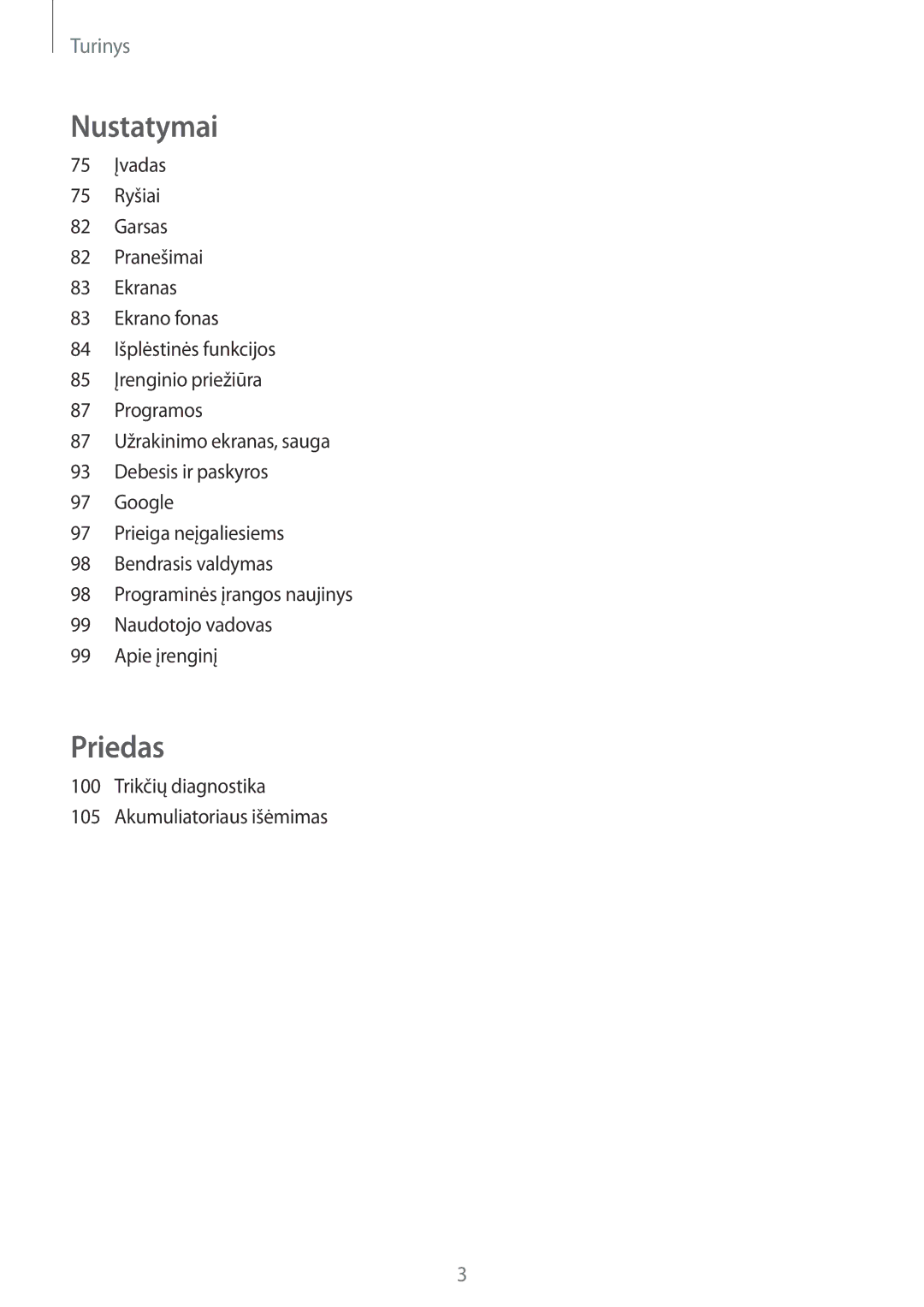 Samsung SM-T813NZWESEB, SM-T813NZKESEB manual Priedas 