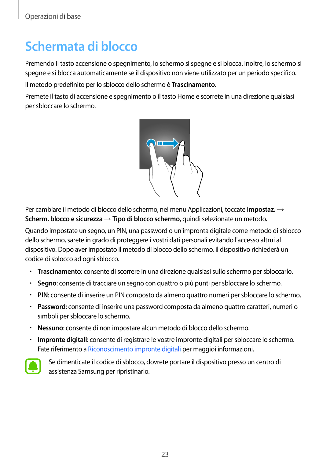 Samsung SM-T813NZKEDBT, SM-T813NZWEDBT, SM-T813NZWEXEO, SM-T813NZKEPHN, SM-T813NZKEITV, SM-T813NZKETUR Schermata di blocco 