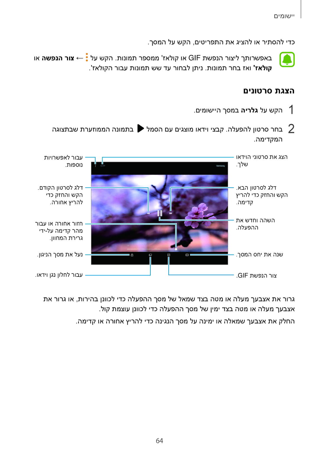 Samsung SM-T813NZWEILO, SM-T813NZKEILO manual םינוטרס תגצה 