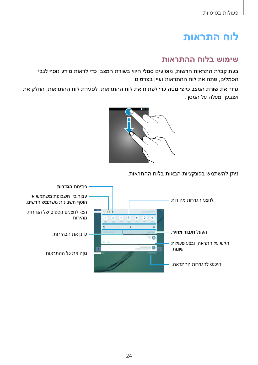 Samsung SM-T813NZWEILO, SM-T813NZKEILO manual תוארתה חול, תוארתהה חולב שומיש 