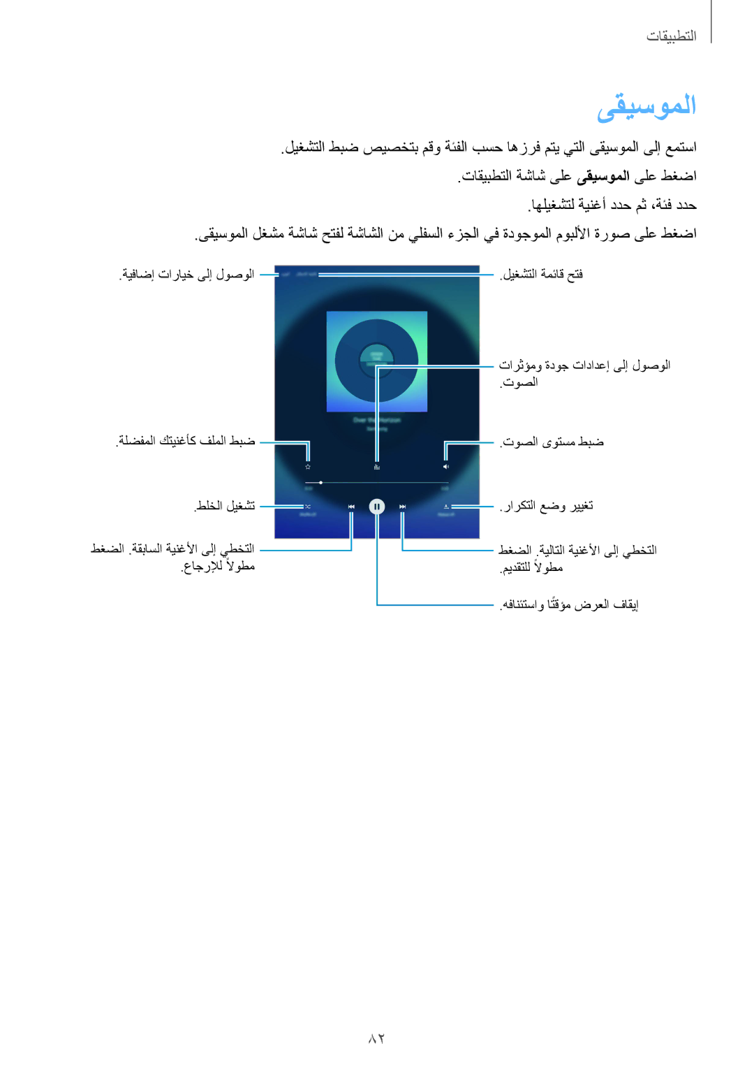 Samsung SM-T715NZWEKSA, SM-T815NZDEKSA, SM-T715NZKEKSA, SM-T715NZDEKSA, SM-T815NZKEKSA, SM-T815NZWEKSA manual ىقيسوملا 