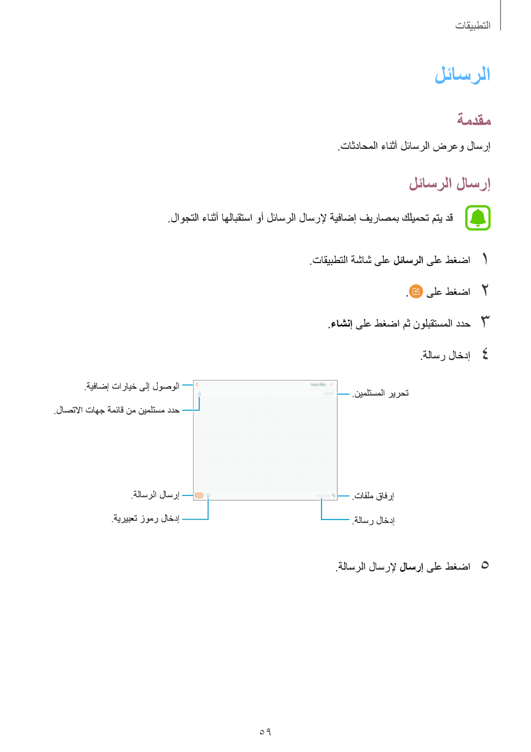 Samsung SM-T815NZWEKSA, SM-T815NZDEKSA, SM-T715NZKEKSA, SM-T715NZDEKSA, SM-T815NZKEKSA, SM-T715NZWEKSA manual لئاسرلا لاسرإ 