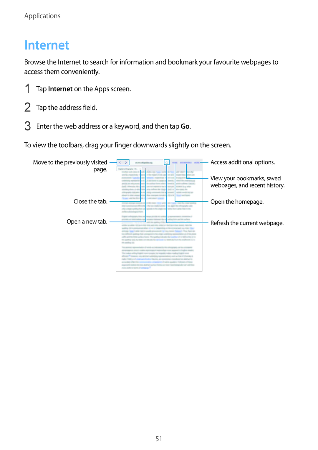 Samsung SM-T815NZDEKSA, SM-T815NZKEKSA, SM-T815NZWEKSA manual Internet 