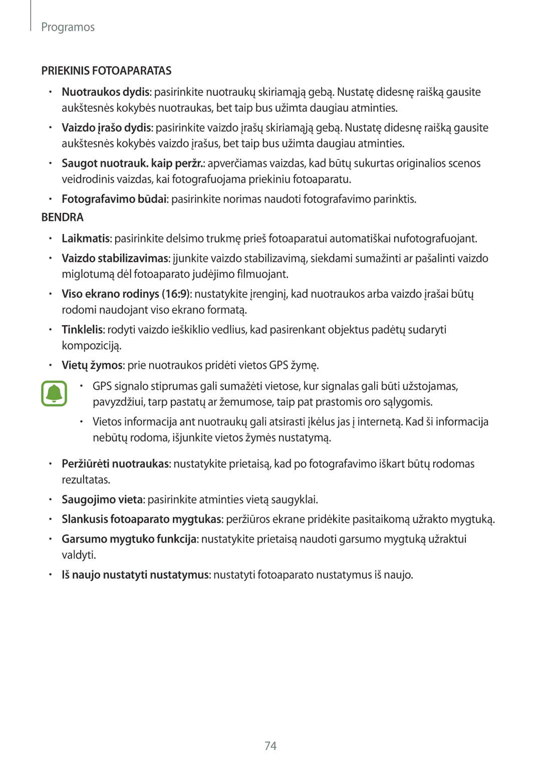 Samsung SM-T815NZWESEB, SM-T815NZDESEB, SM-T815NZKESEB manual Priekinis Fotoaparatas 