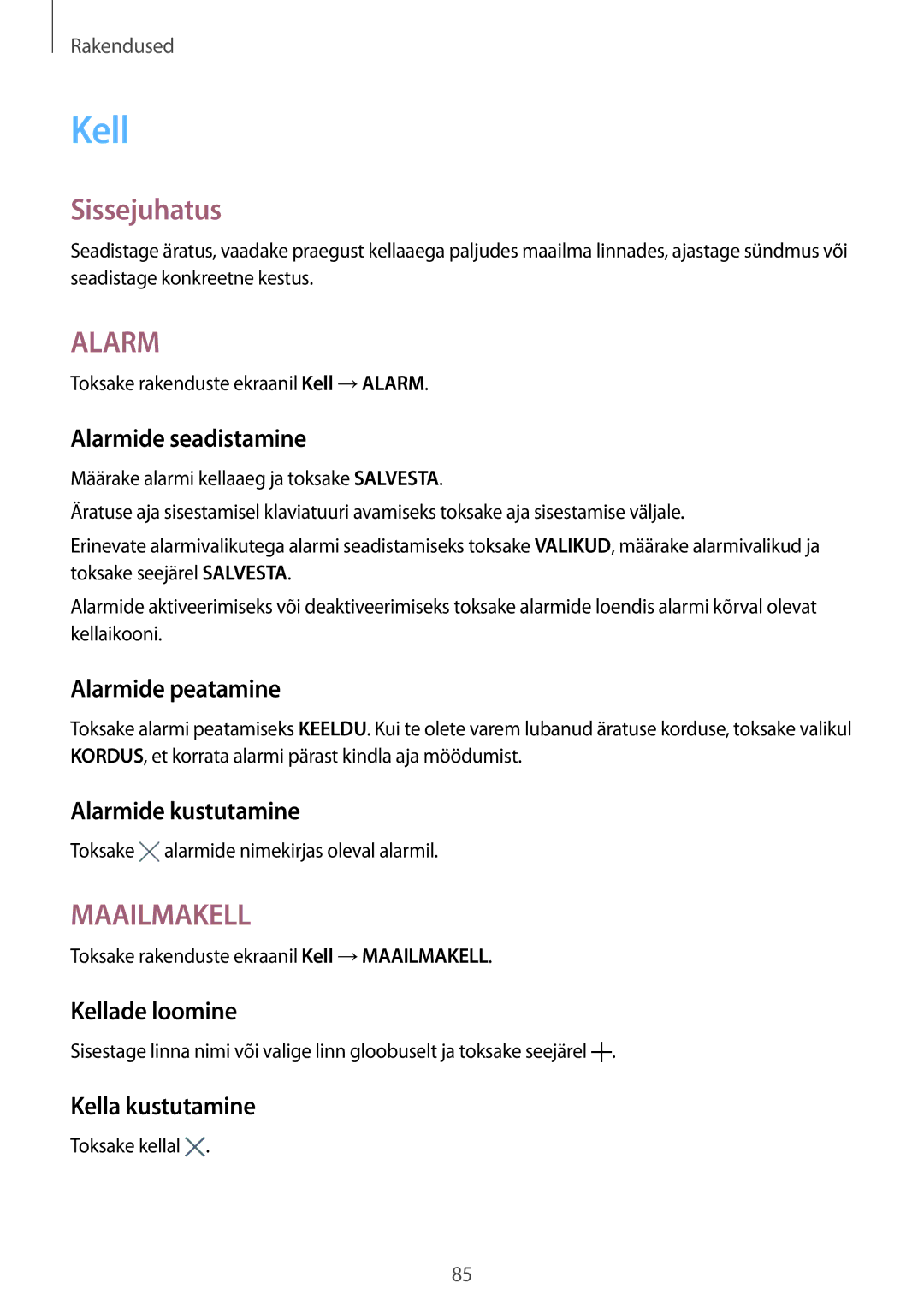 Samsung SM-T815NZKESEB, SM-T815NZDESEB, SM-T815NZWESEB manual Kell 