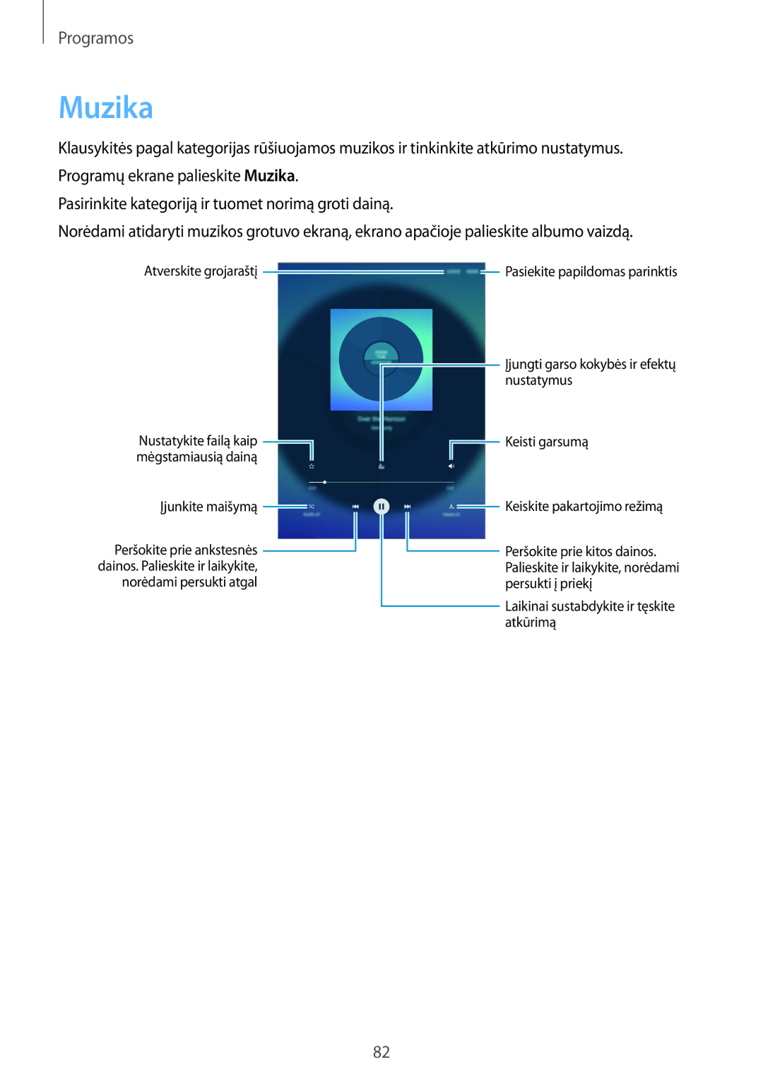 Samsung SM-T815NZKESEB, SM-T815NZDESEB, SM-T815NZWESEB manual Muzika 