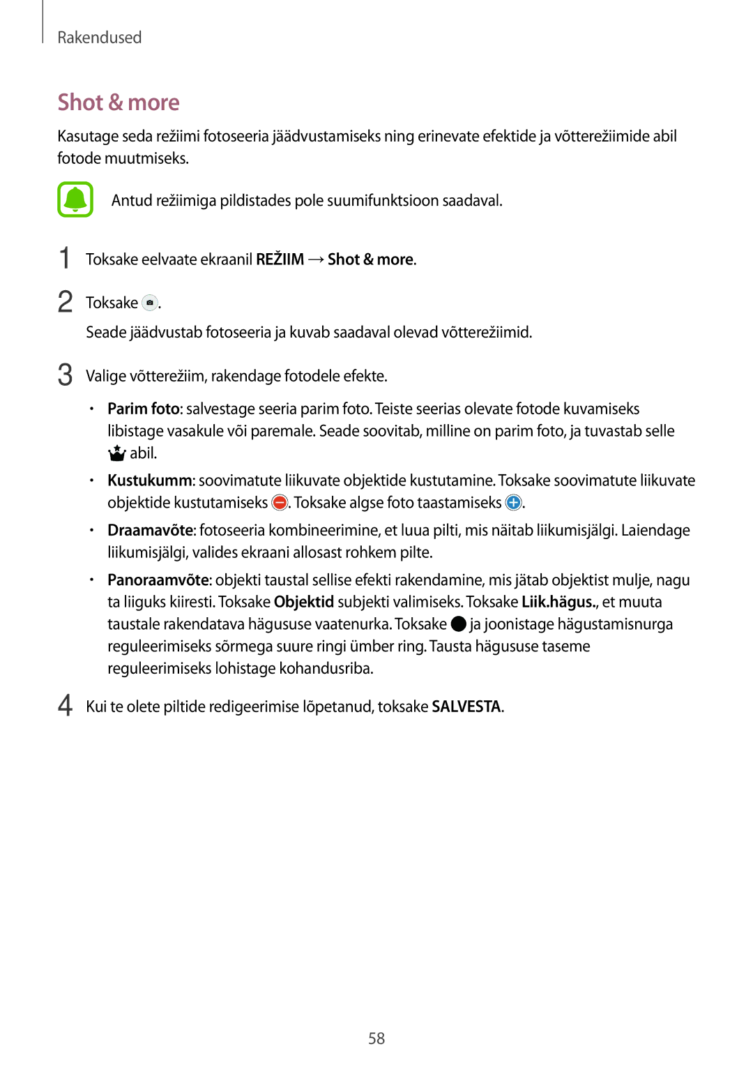 Samsung SM-T815NZKESEB, SM-T815NZDESEB, SM-T815NZWESEB manual Shot & more 