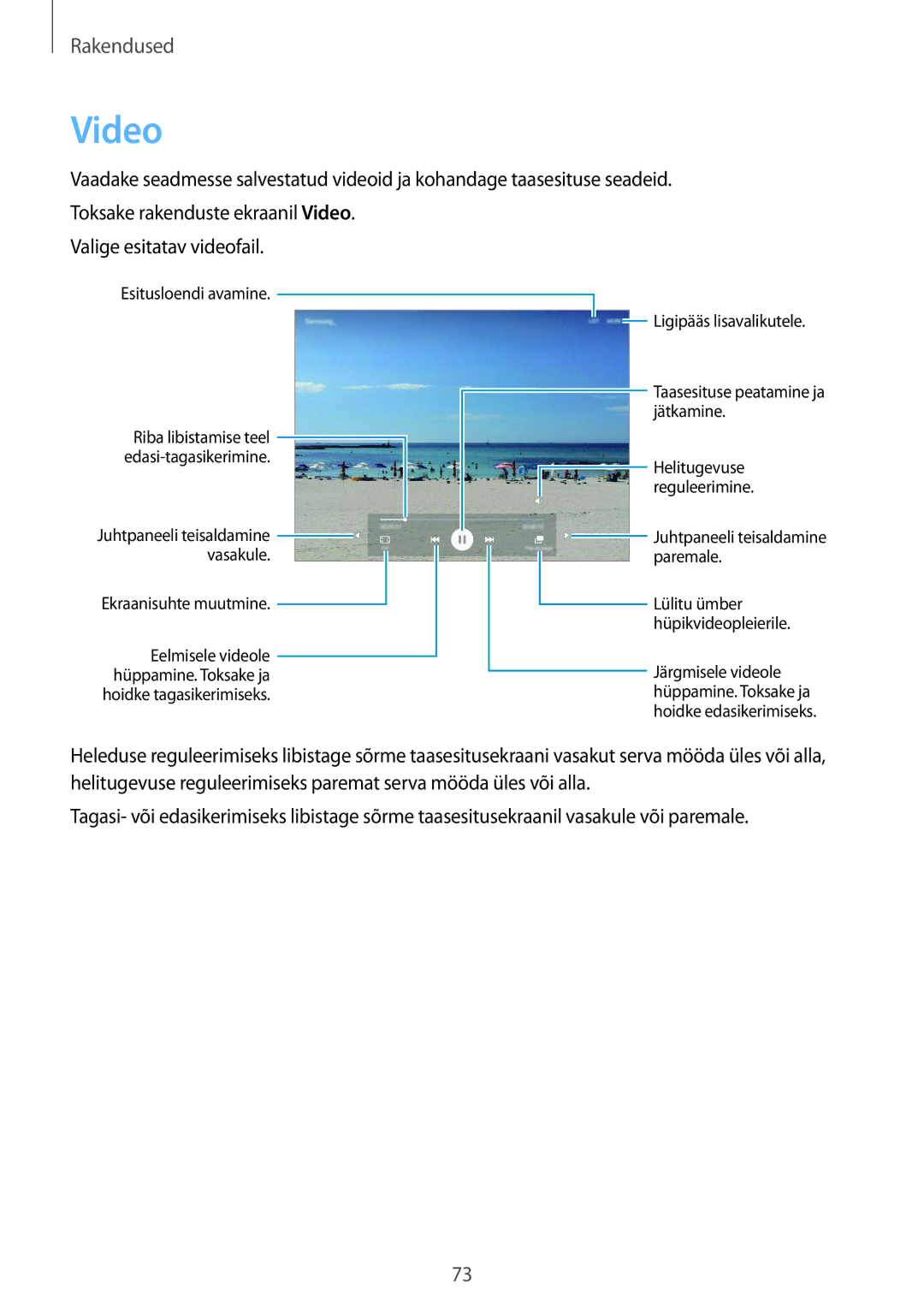 Samsung SM-T815NZKESEB, SM-T815NZDESEB, SM-T815NZWESEB manual Video 