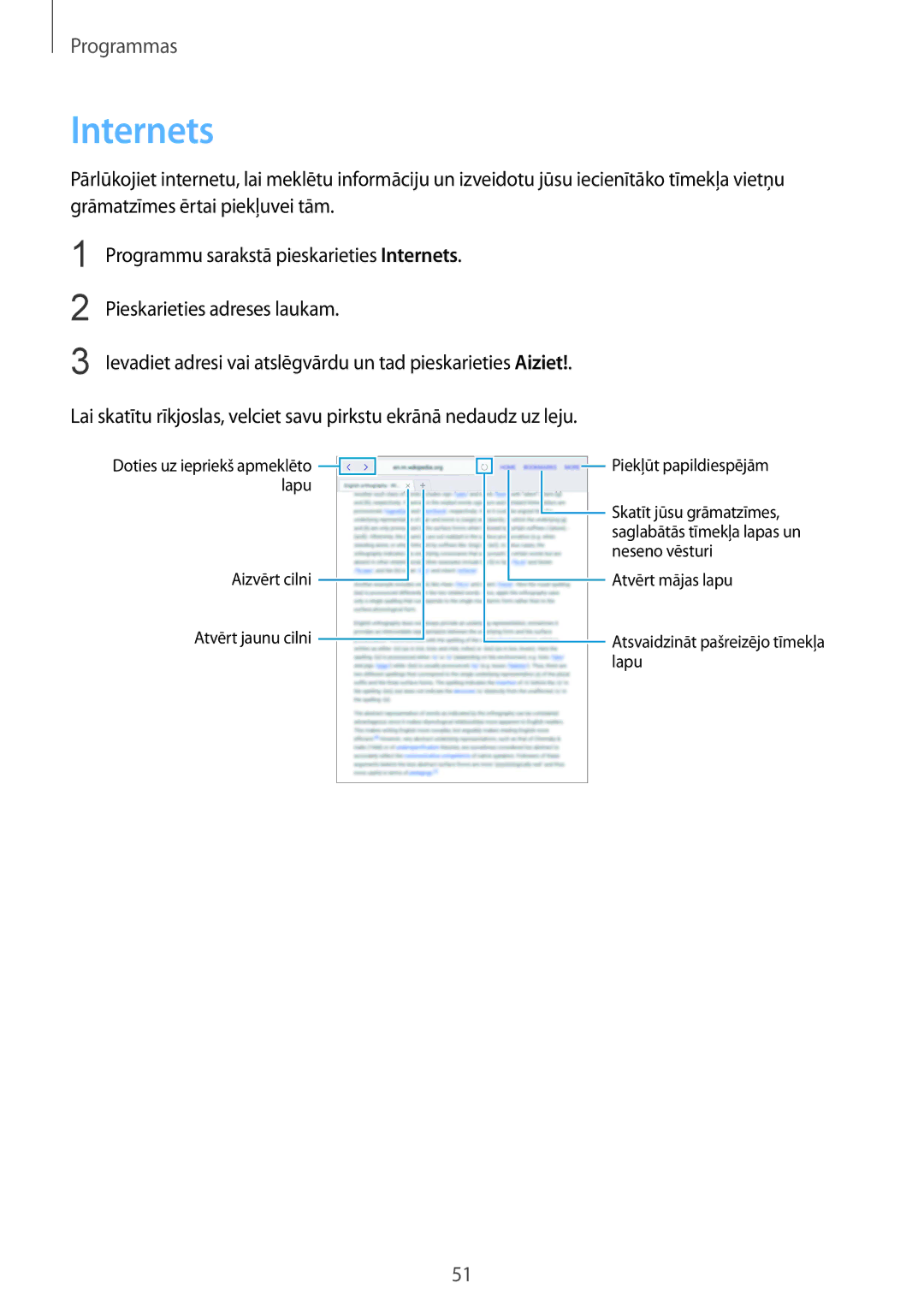 Samsung SM-T815NZDESEB, SM-T815NZKESEB, SM-T815NZWESEB manual Internets 