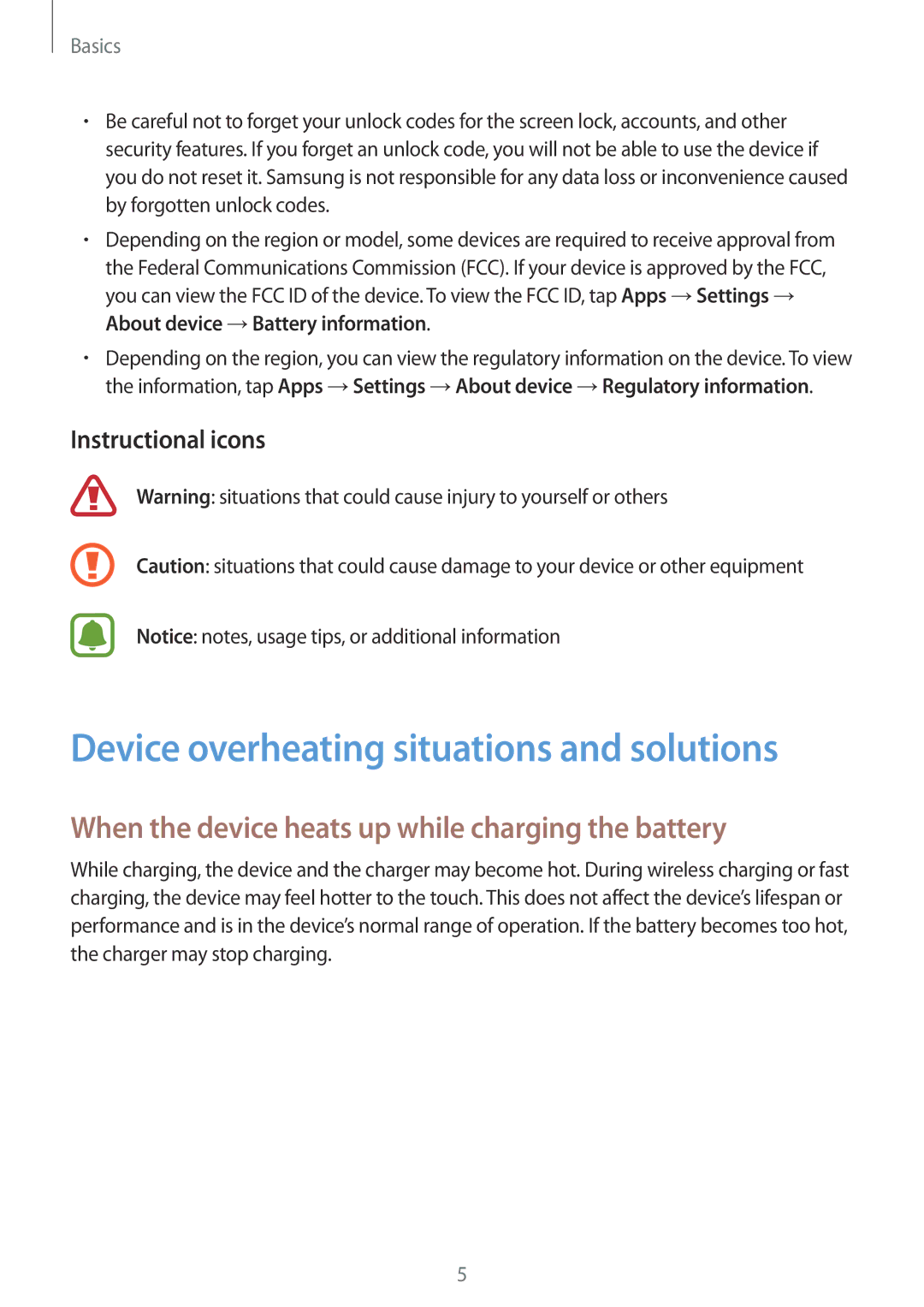 Samsung SM-T715NZWEXEF Device overheating situations and solutions, When the device heats up while charging the battery 