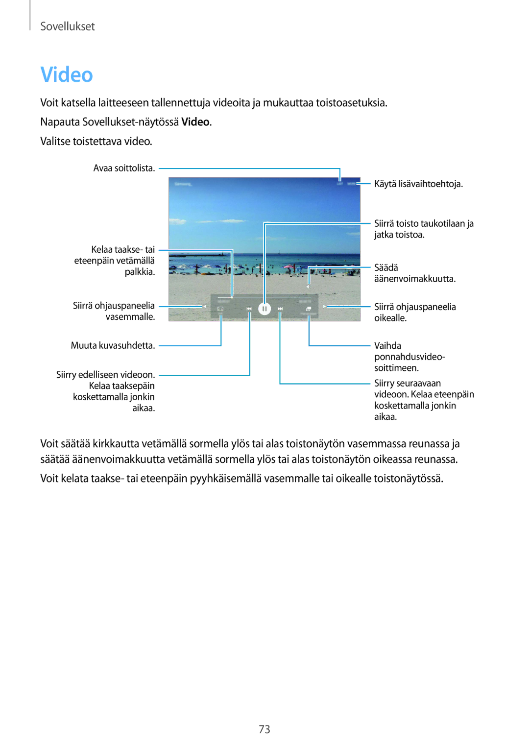 Samsung SM-T815NZWENEE manual Video 