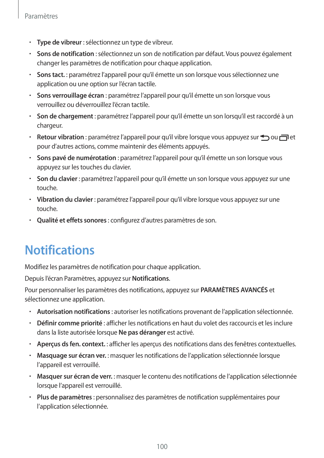 Samsung SM-T815NZWEXEF, SM-T715NZWEXEF manual Notifications 