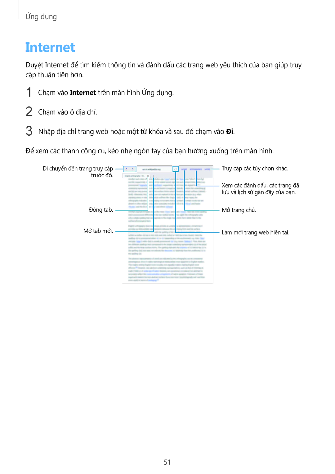 Samsung SM-T815YZDEXXV, SM-T815YZWEXXV, SM-T815YZKEXXV manual Internet 