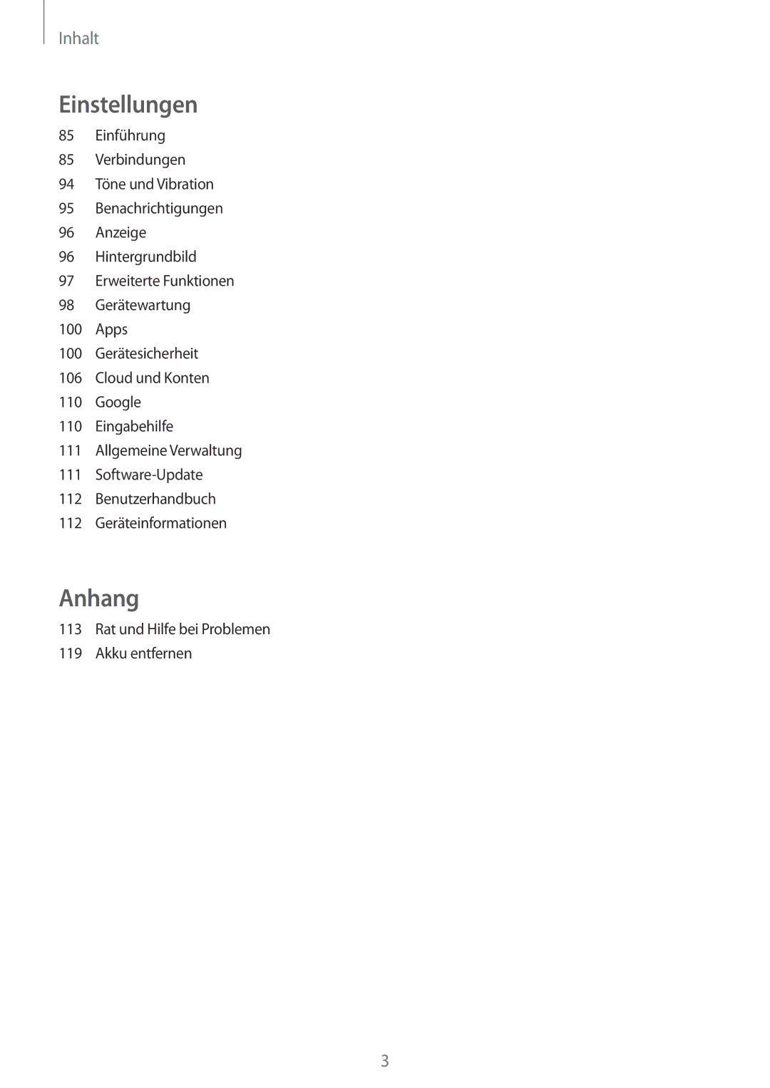 Samsung SM-T819NZWEDBT, SM-T819NZKEDBT, SM-T719NZKEDBT manual Einstellungen, Rat und Hilfe bei Problemen Akku entfernen 