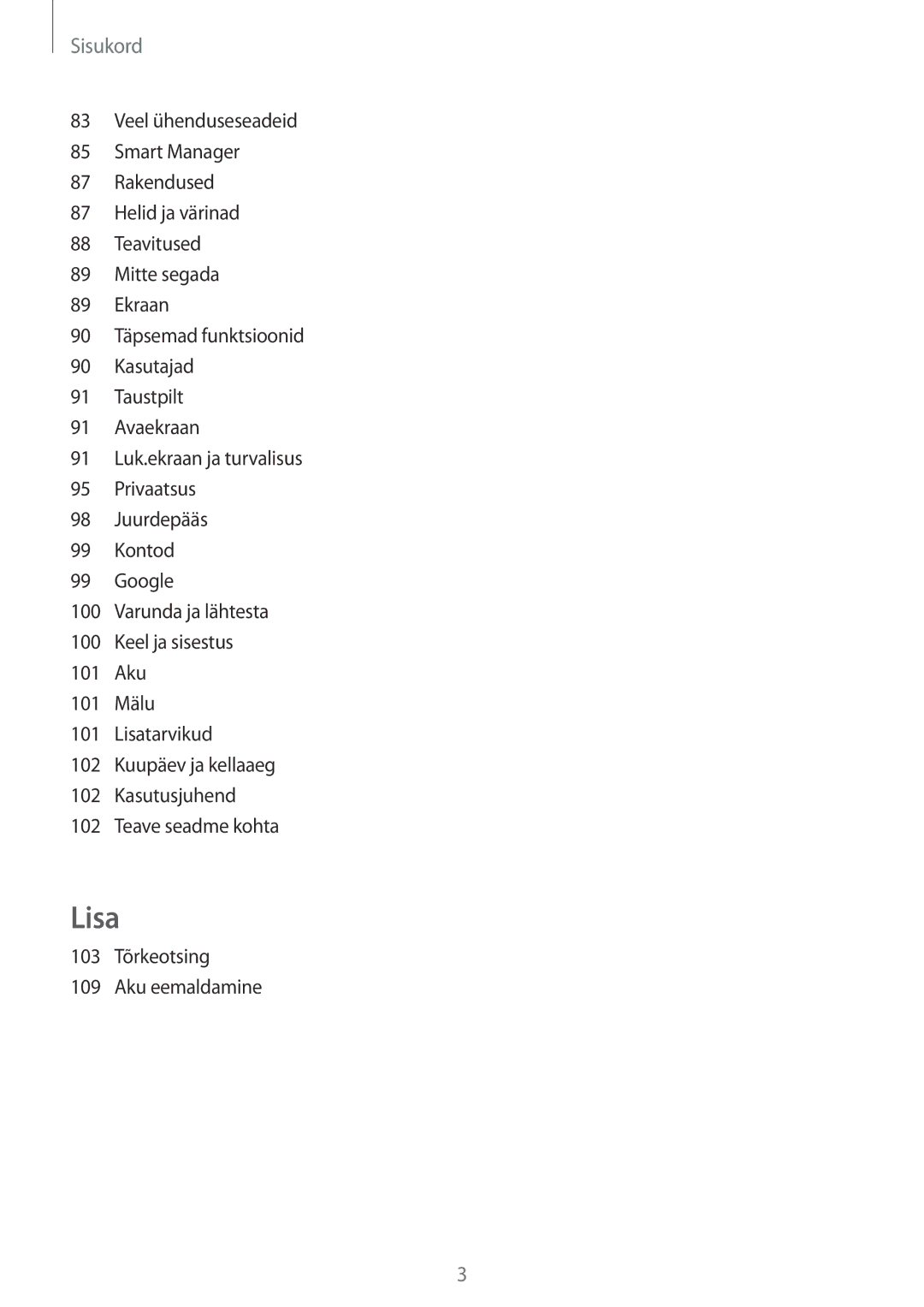 Samsung SM-T819NZWESEB, SM-T819NZKESEB manual Lisa 