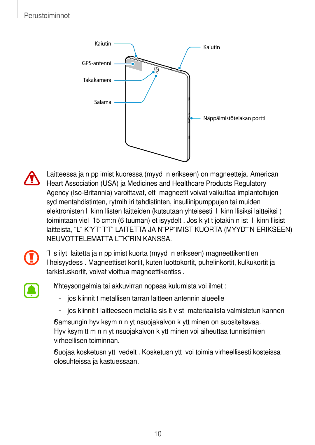 Samsung SM-T820NZKANEE, SM-T820NZSANEE manual Kaiutin 