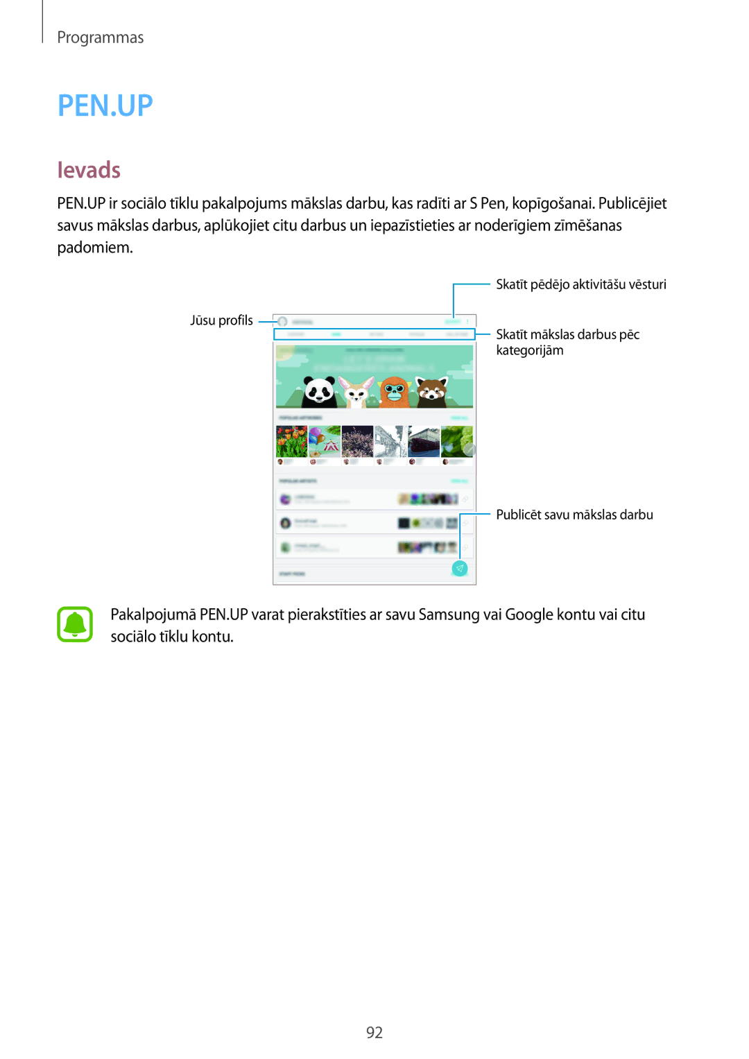 Samsung SM-T820NZKASEB manual Pen.Up 