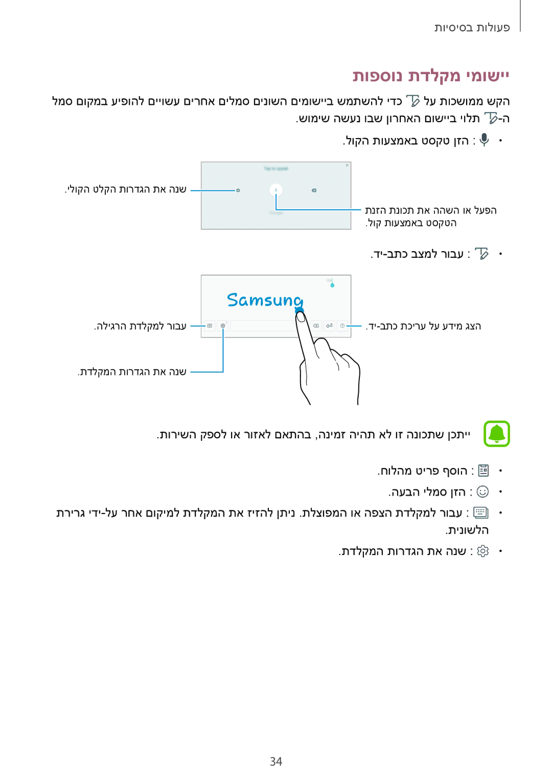 Samsung SM-T820NZSAILO, SM-T820NZKAILO manual תופסונ תדלקמ ימושיי 