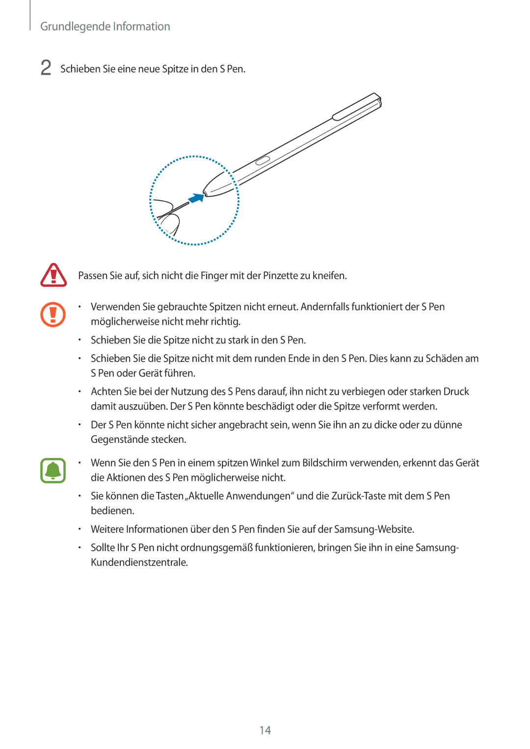 Samsung SM-T825NZKADBT, SM-T825NZSADBT manual Grundlegende Information 