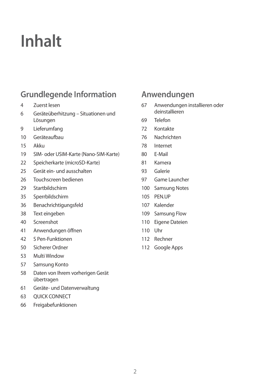 Samsung SM-T825NZKADBT, SM-T825NZSADBT manual Zuerst lesen, Mail, Freigabefunktionen 