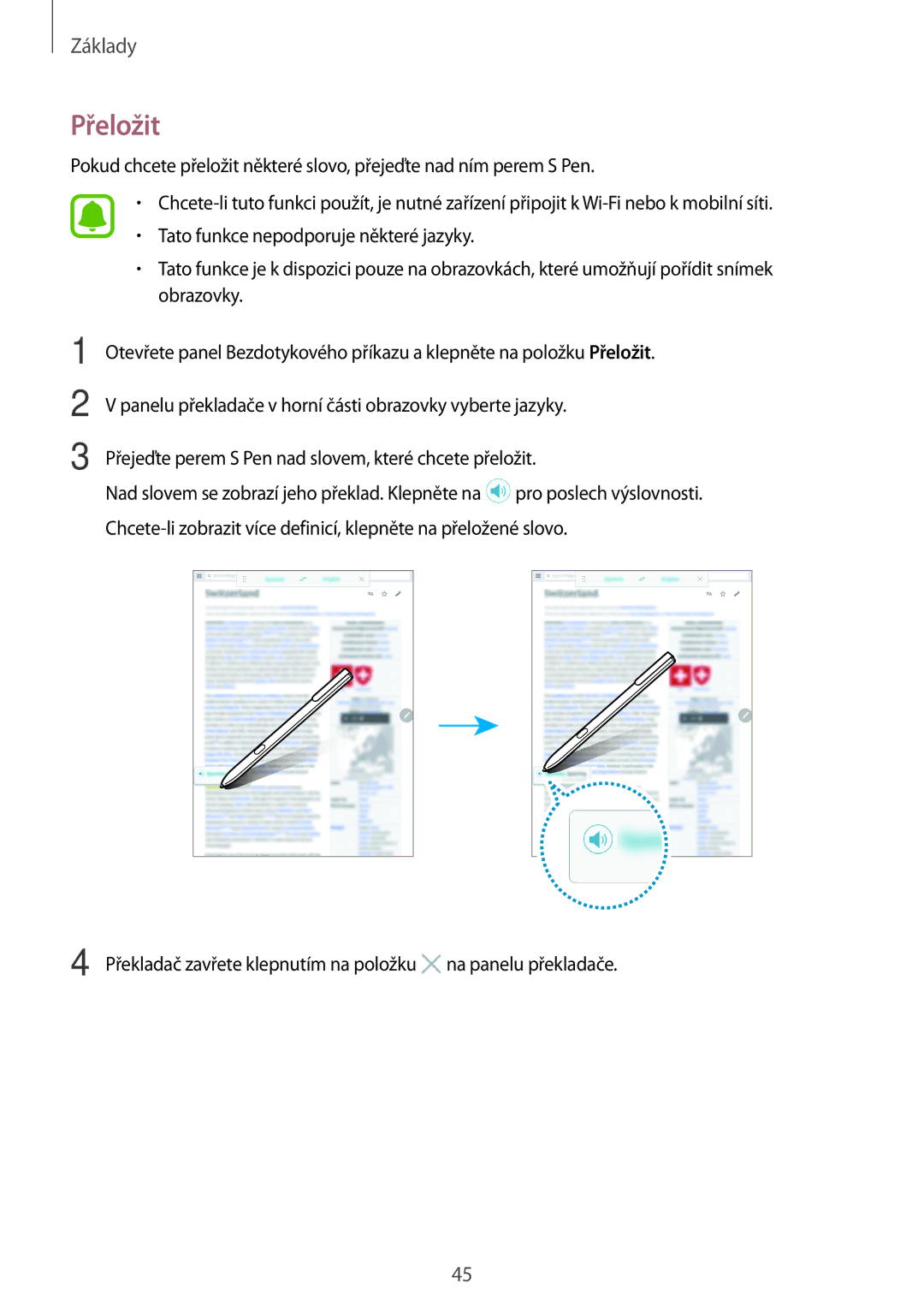 Samsung SM-T825NZKAXEZ, SM-T825NZSAXEZ manual Přeložit 