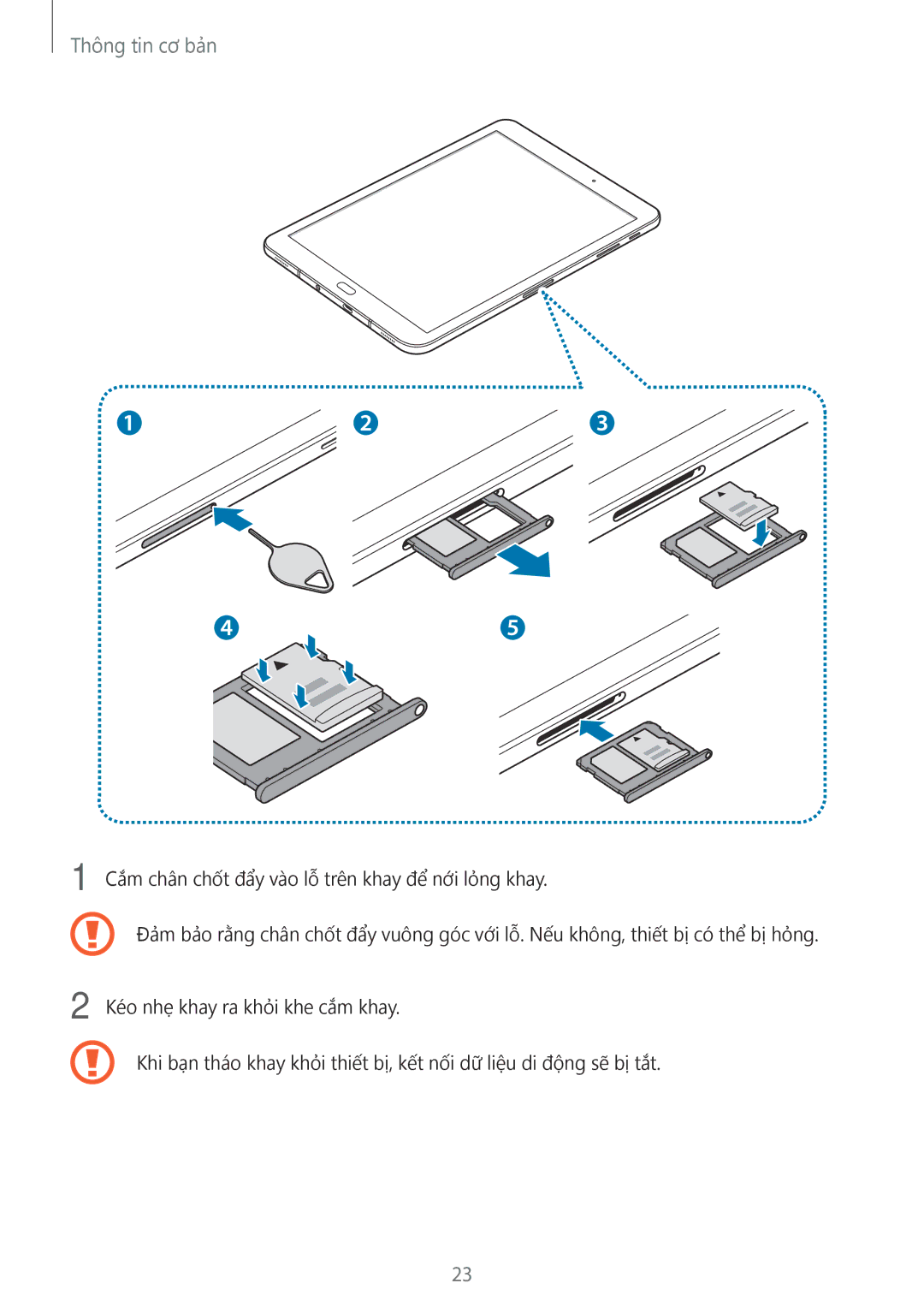 Samsung SM-T825YZSAXXV manual Thông tin cơ bản 