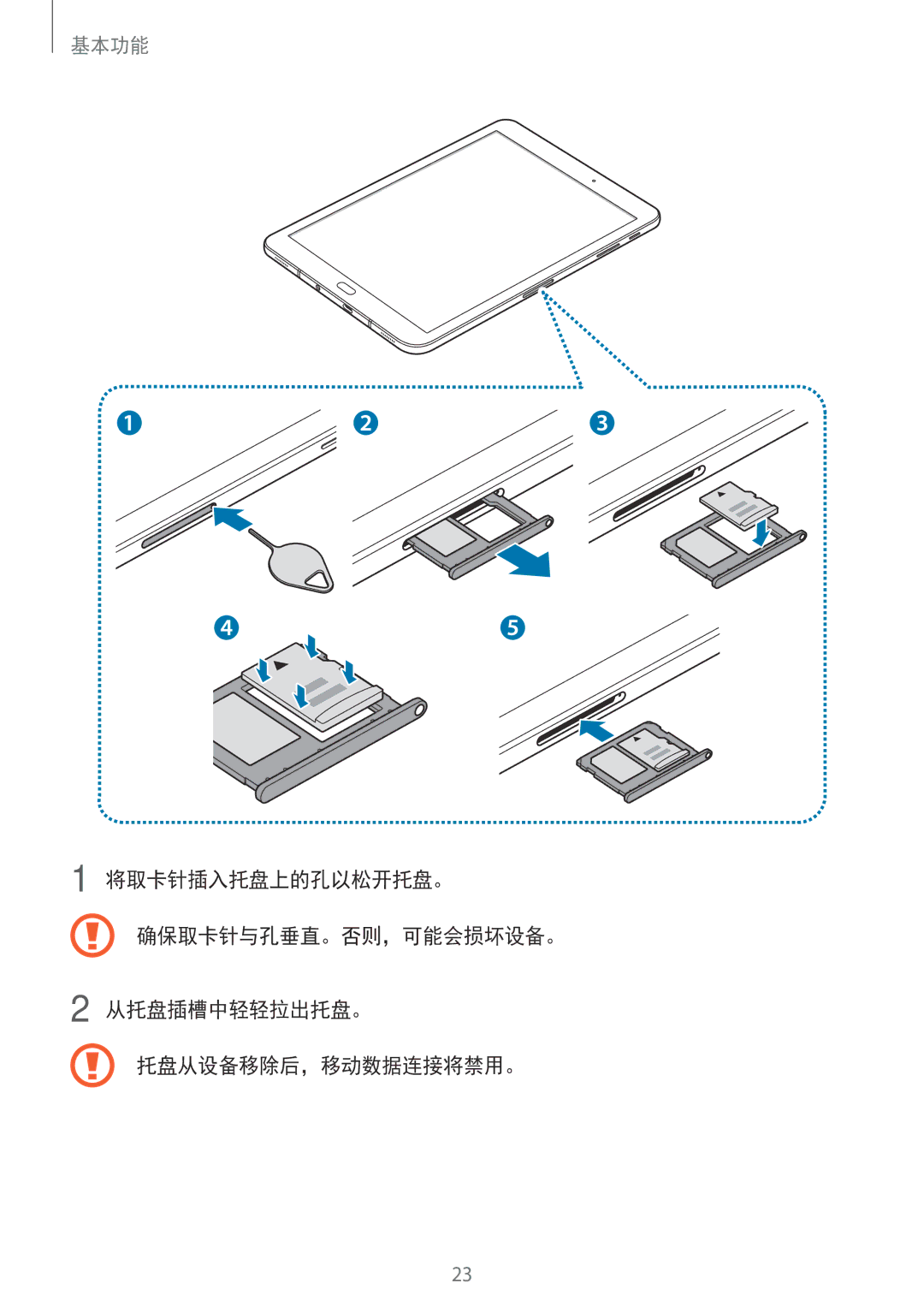 Samsung SM-T825YZSAXXV manual 基本功能 