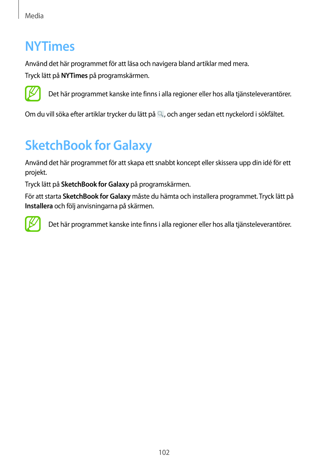 Samsung SM-T9000ZKANEE, SM-T9000ZWANEE manual NYTimes, SketchBook for Galaxy 