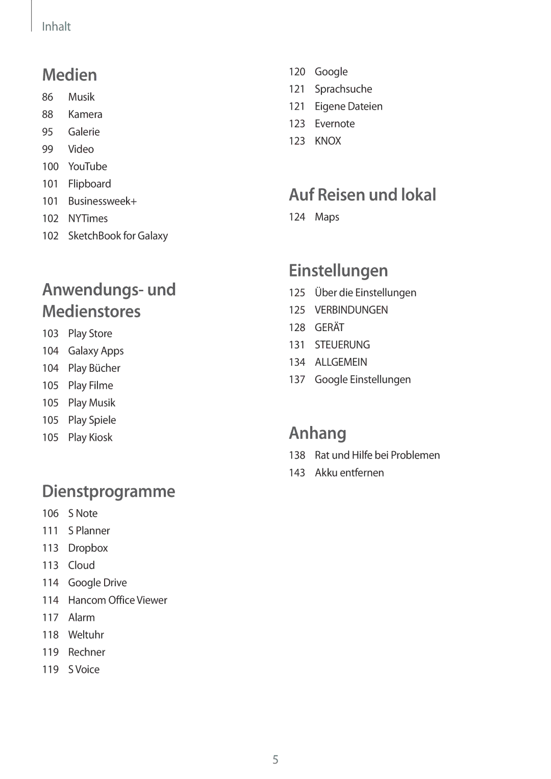 Samsung SM-T9000ZKAXEF, SM-T9000ZWADBT, SM-T9000ZKADBT manual Auf Reisen und lokal 