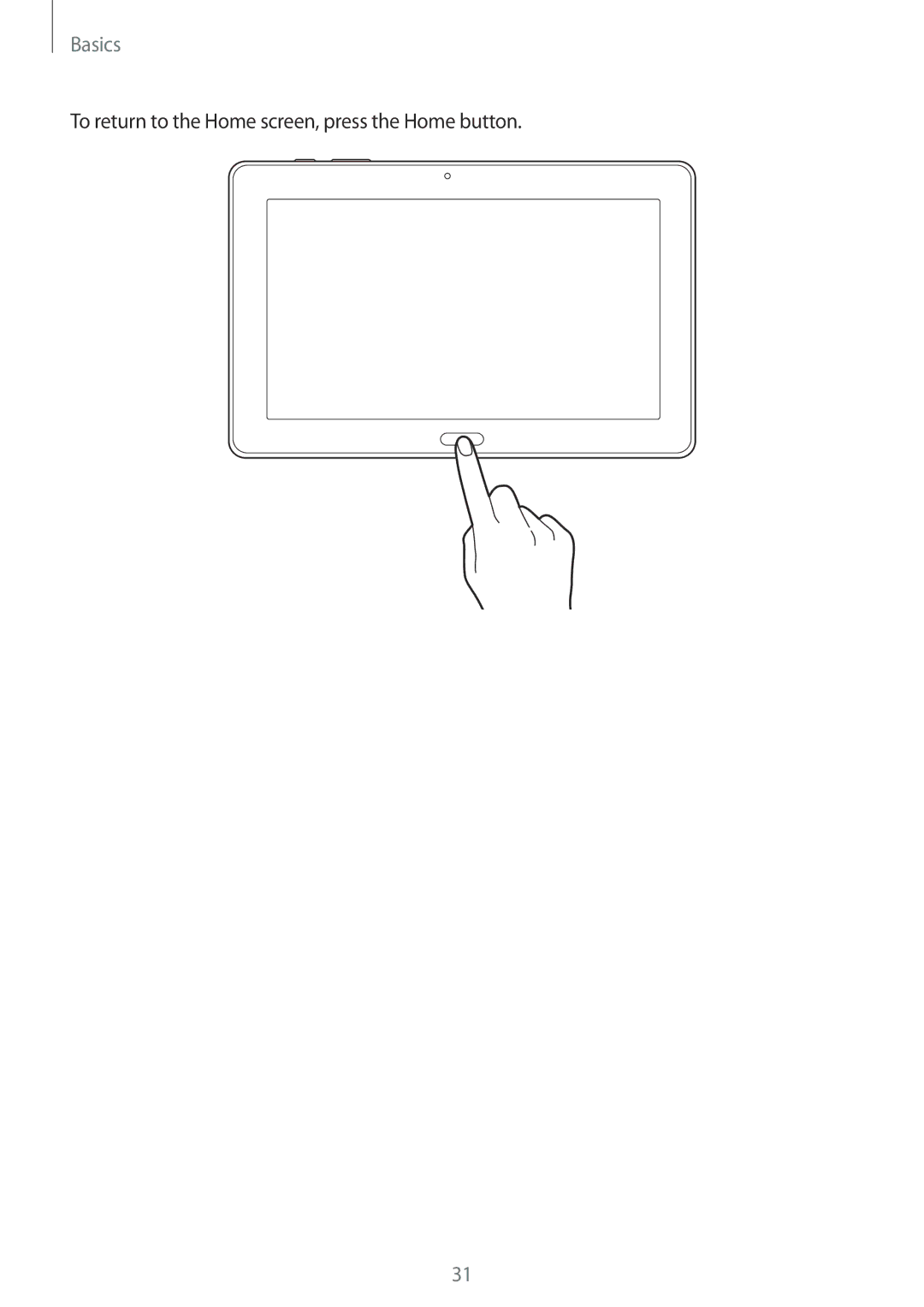 Samsung SM-T9000ZKAXEF, SM-T9000ZWADBT, SM-T9000ZKADBT, SM-T9000ZWAXEF To return to the Home screen, press the Home button 