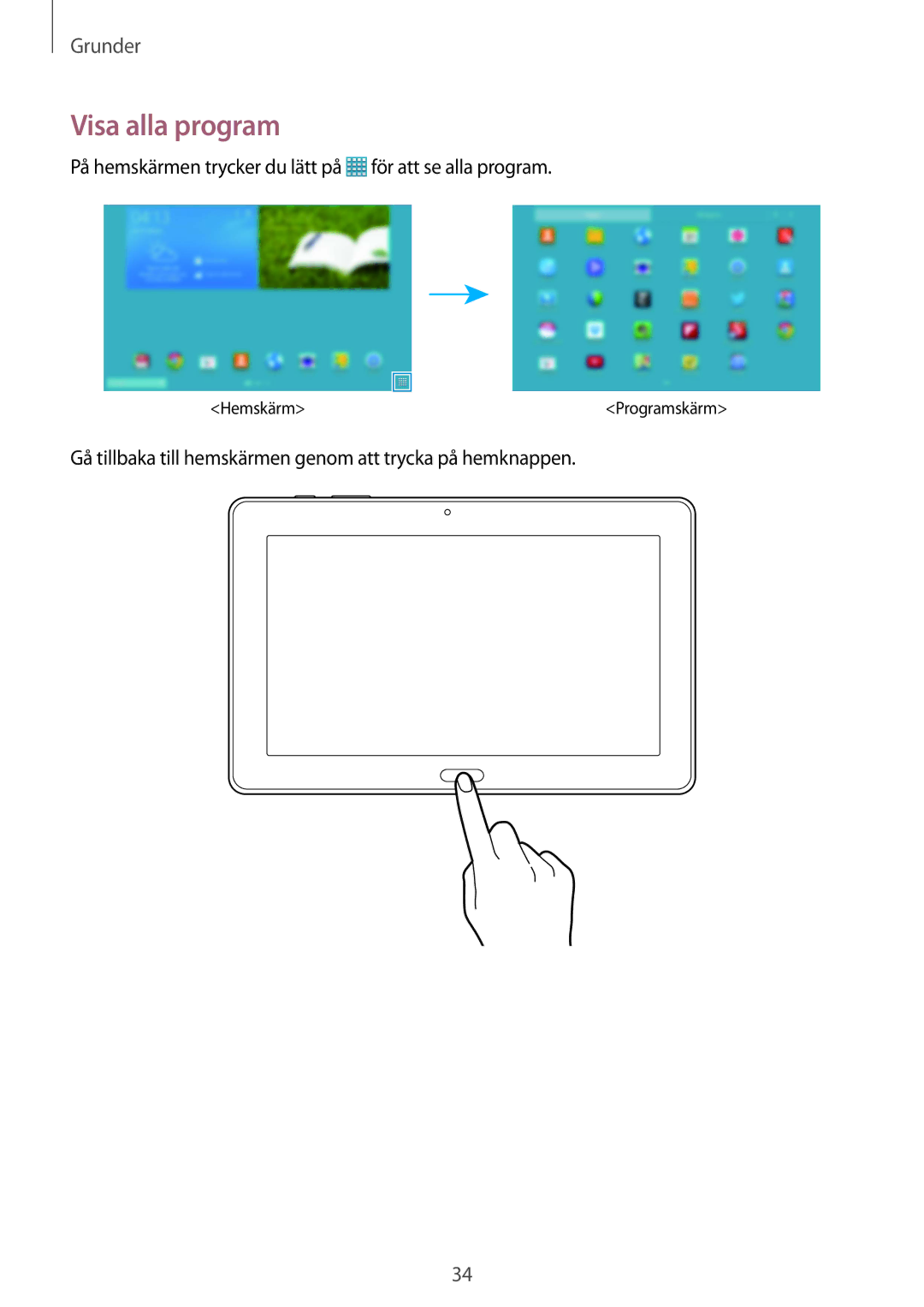 Samsung SM-T9050ZKANEE, SM-T9050ZWANEE manual Visa alla program 