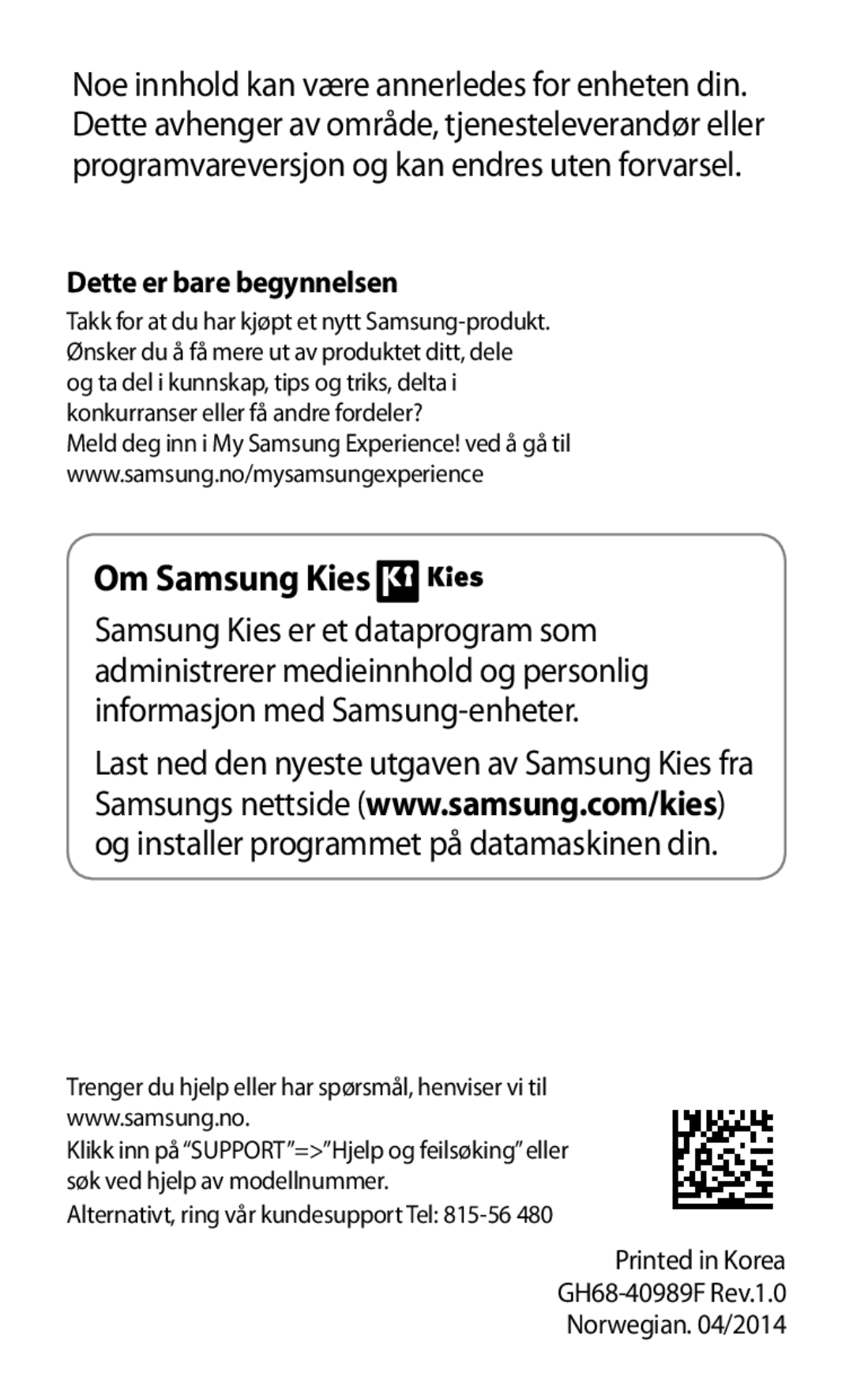 Samsung SM-V101FDWANEE manual Om Samsung Kies 