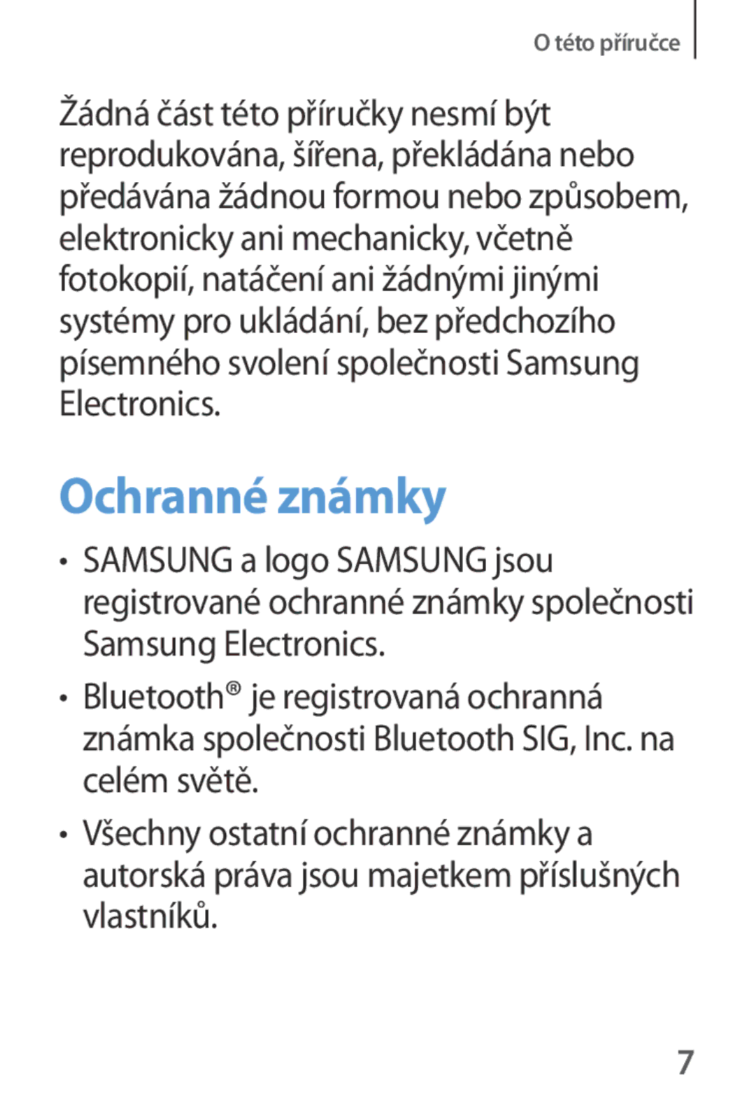 Samsung SM-V7000ZKAXSK, SM-V7000ZKAXEO, SM-V7000ZKAEUR, SM-V7000ZKAATO, SM-V7000ZKAAUT, SM-V7000ZKABGL manual Ochranné známky 