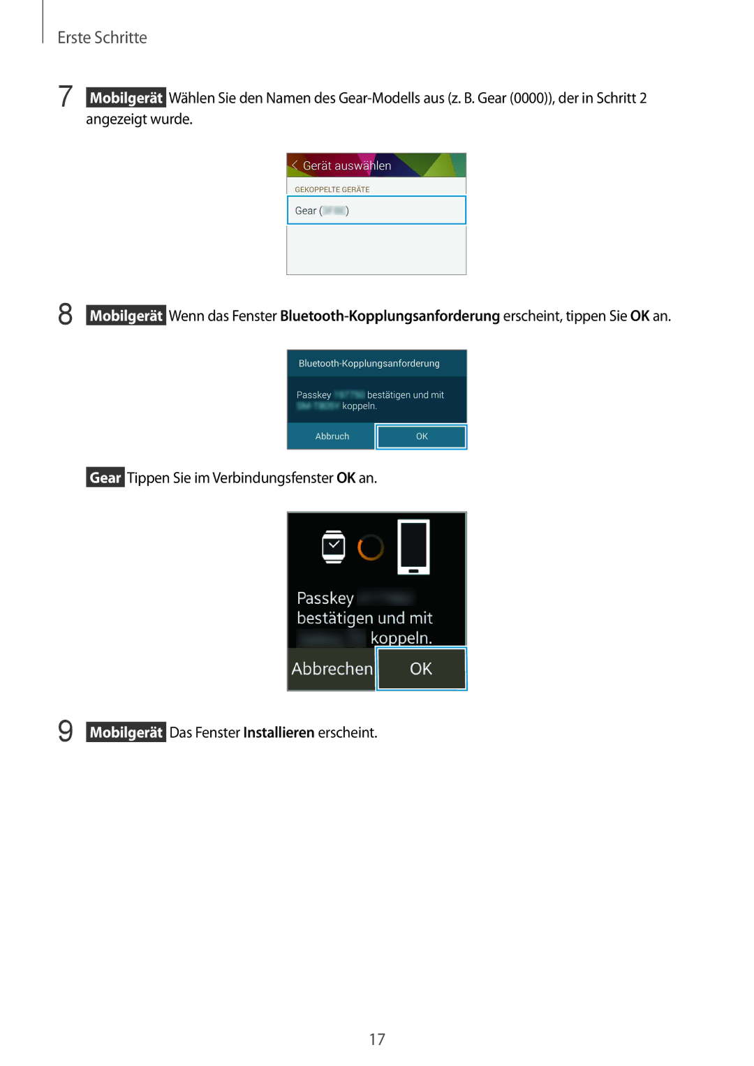 Samsung SM-V7000ZOADBT, SM-V7000ZOATUR, SM-V7000ZAADBT, SM-V7000ZWADBT, SM-V7000ZGADBT, SM-V7000ZKAXEO manual Erste Schritte 