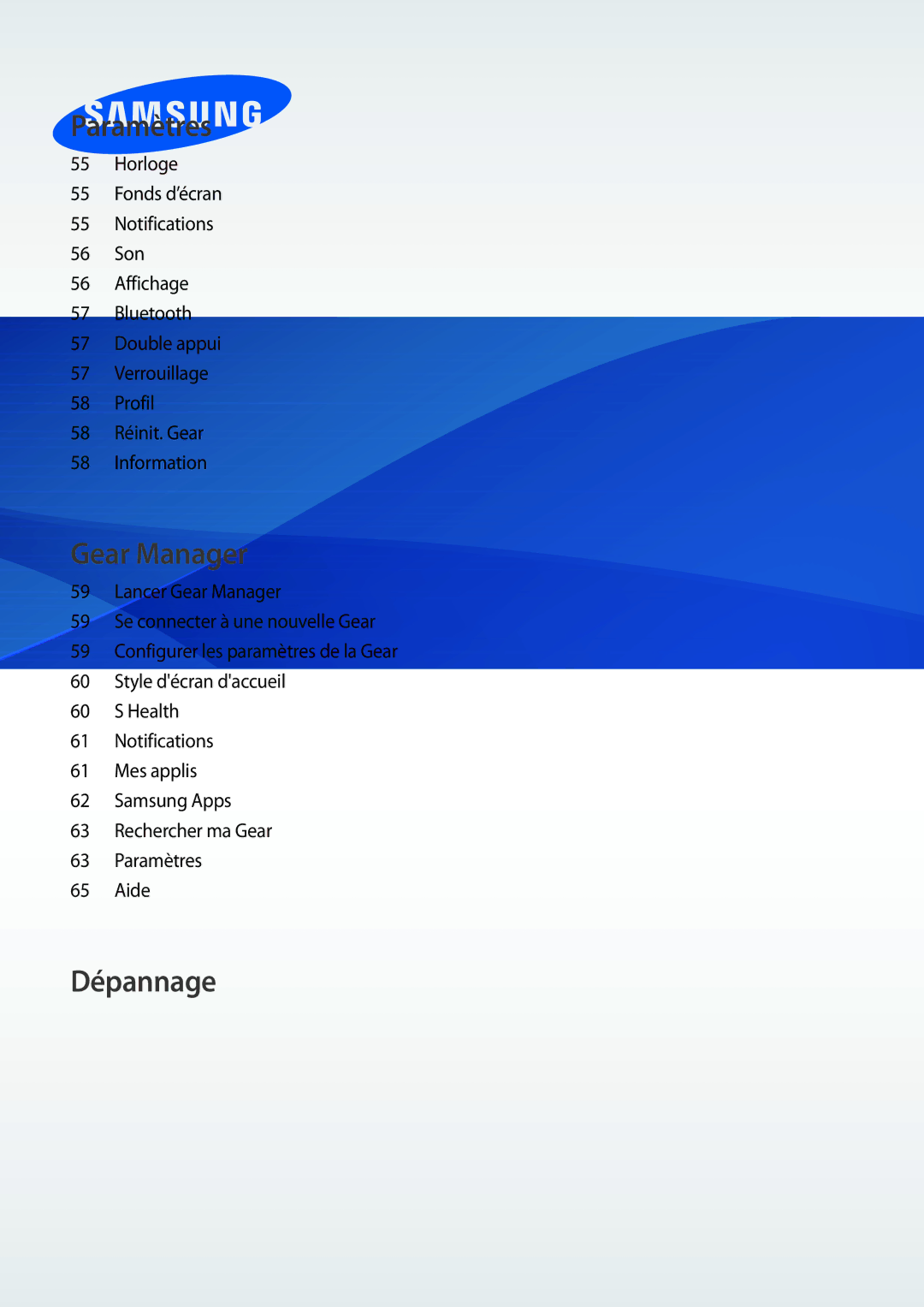 Samsung SM-V7000ZOAXEF, SM-V7000WDAXEF, SM-V7000ZGAXEF, SM-V7000ZWAXEF, SM-V7000ZKAXEF, SM-V7000ZAAXEF manual Dépannage 