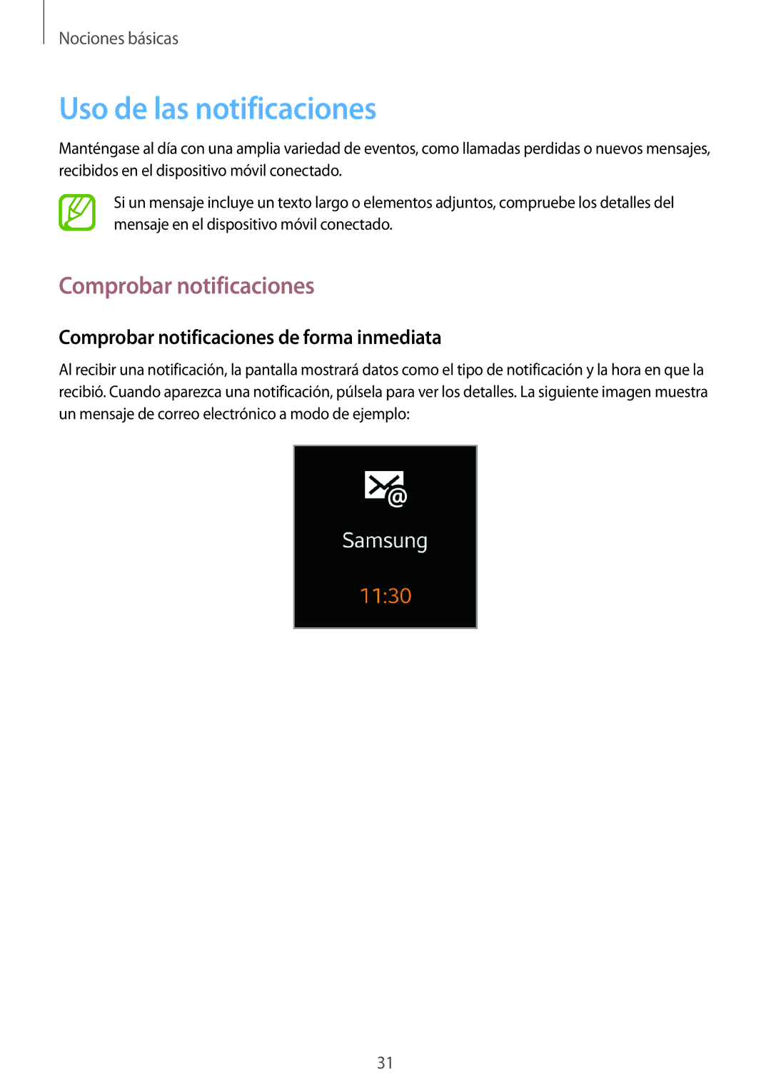 Samsung SM-V7000ZWAPHE, SM-V7000ZWADBT manual Uso de las notificaciones, Comprobar notificaciones de forma inmediata 