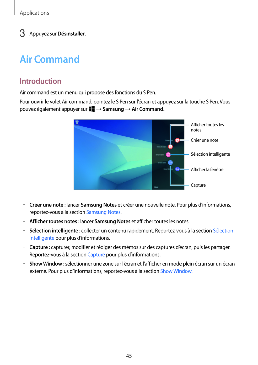 Samsung SM-W620NZKBXEF manual Air Command, Introduction 